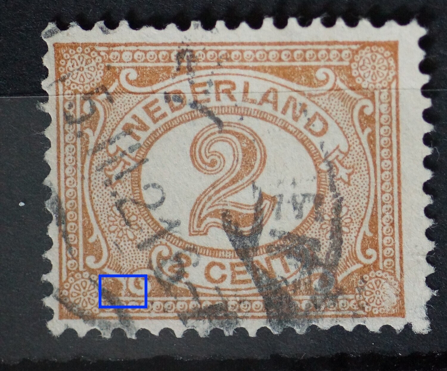 NVPH  54 - witte vlek links onder