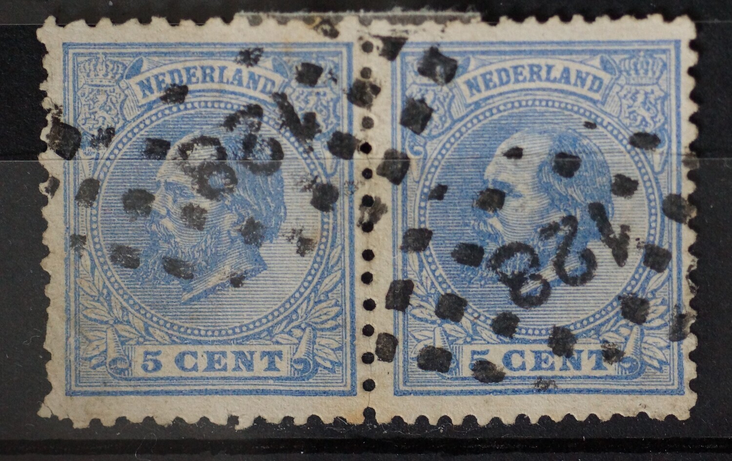 128 (Zaandam) op NVPH 19 (paar) 128 (Zaandam) op NVPH 19 (paar)