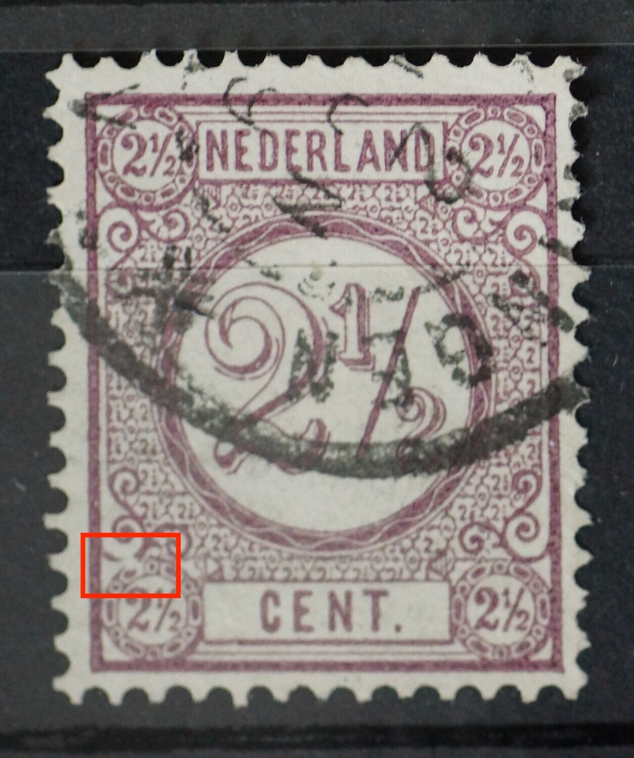 NVPH 33 - witte vlek links onder