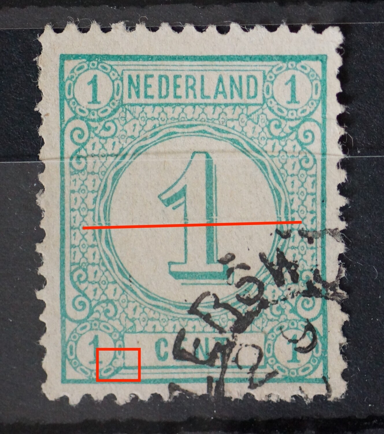NVPH 31 - o.a. horizontale witte graveerkras