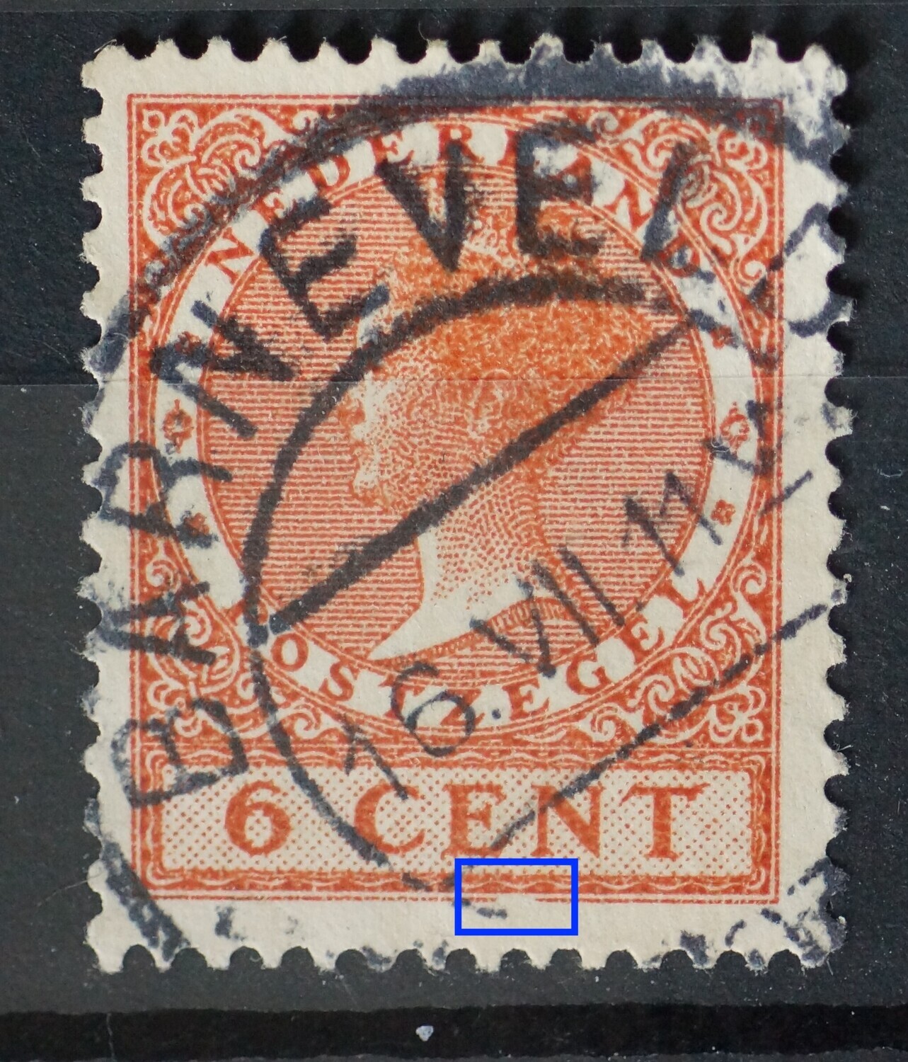 NVPH 178 - breuk in kaderlijn onder EN van CENT