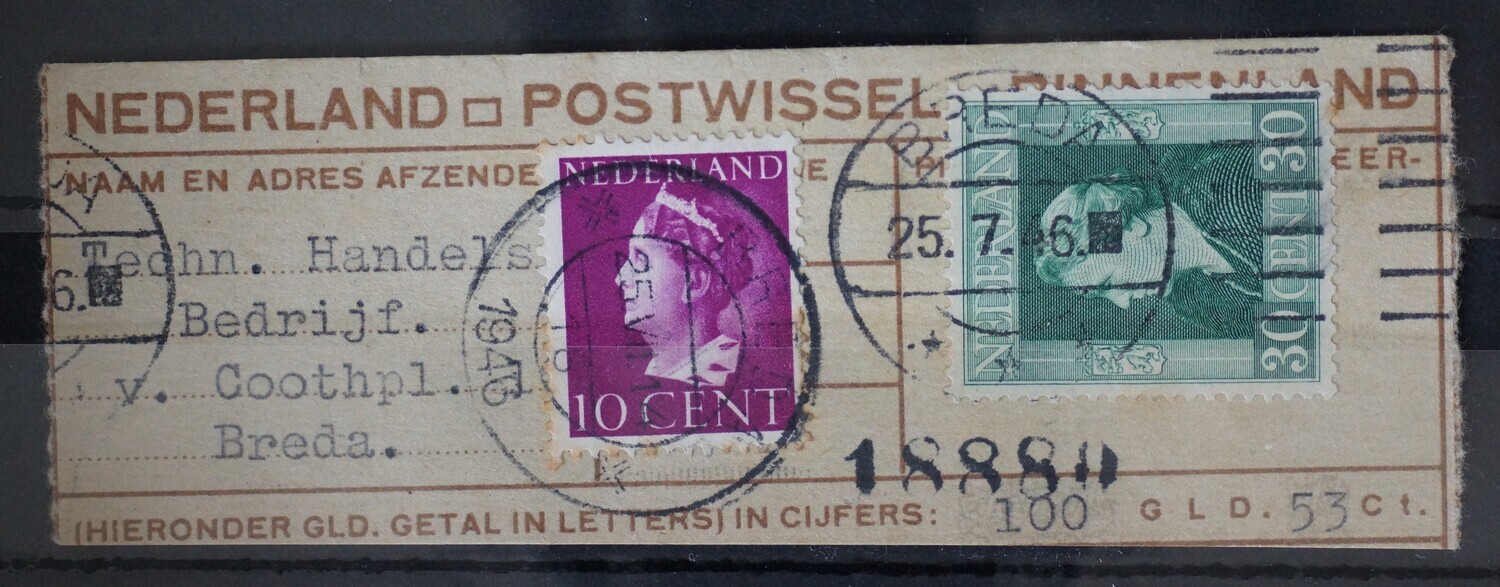 Postwisselstempel Breda op NVPH 440