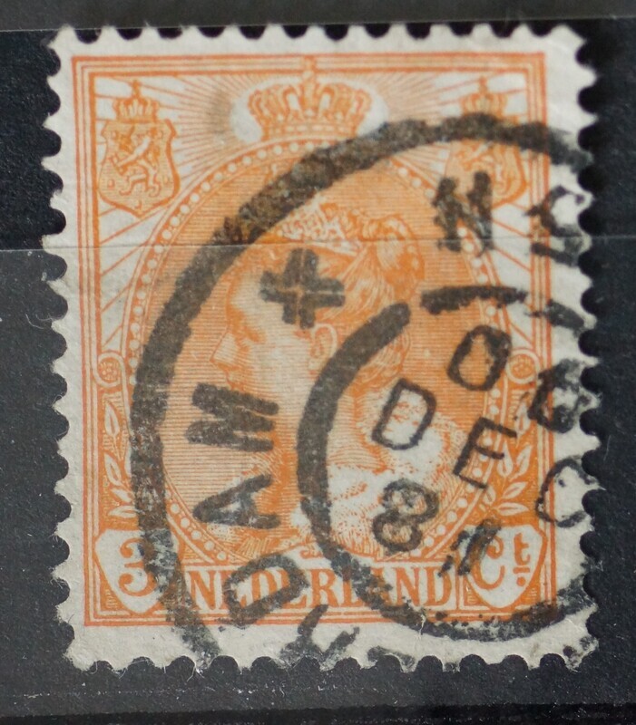 (Amste(rdam op NVPH 56 - kopstaande maand