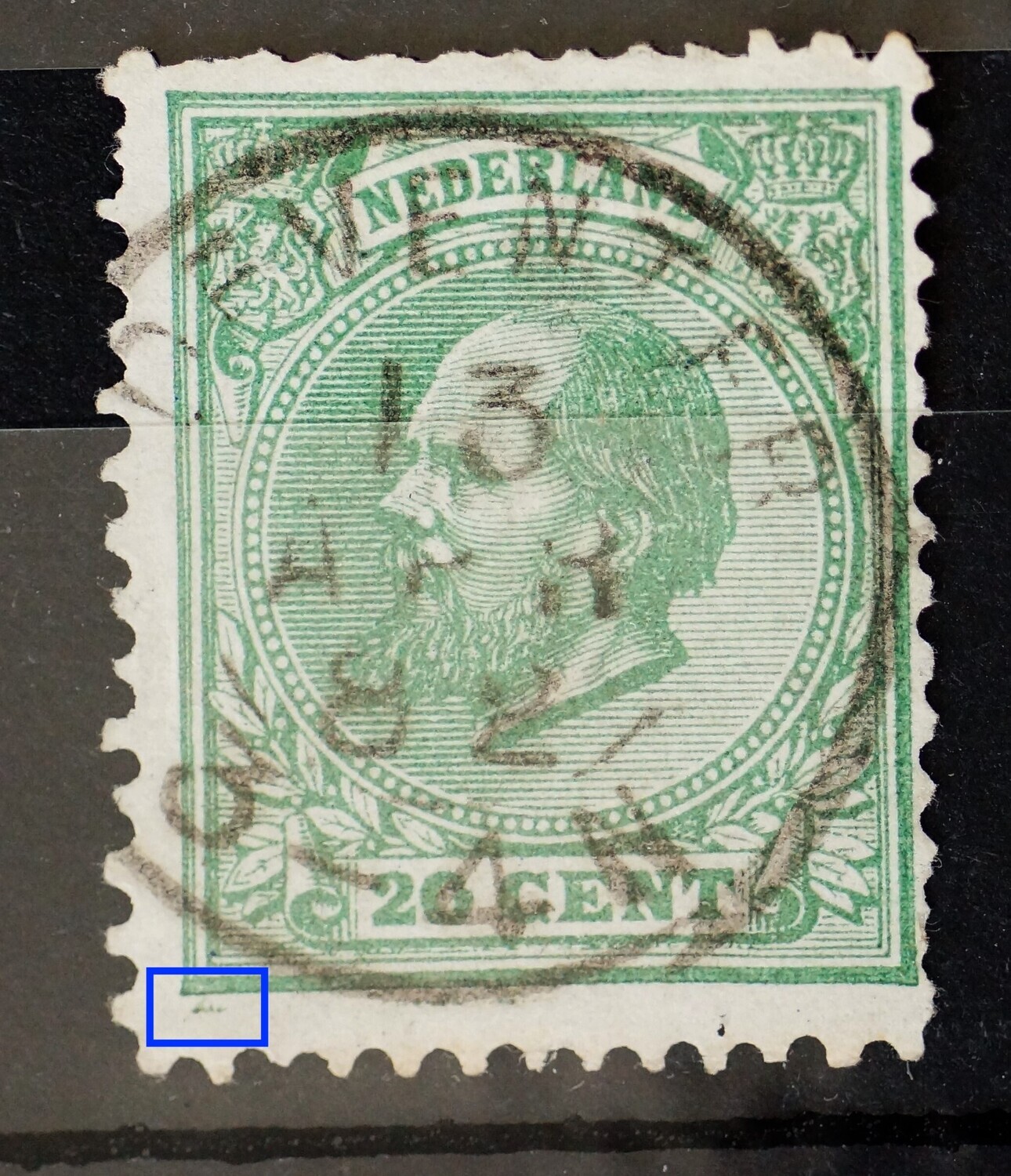 NVPH 24 - groene veeg linksonder