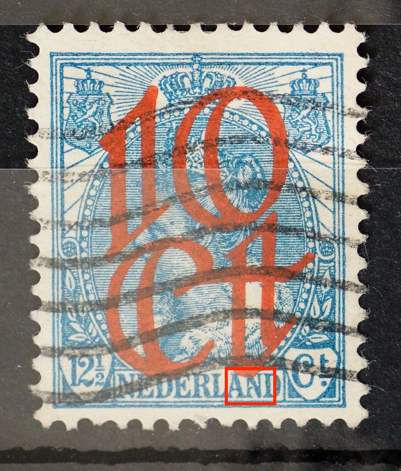 NVPH 118 - blauwe punt in de 2e N van NEDERLAND