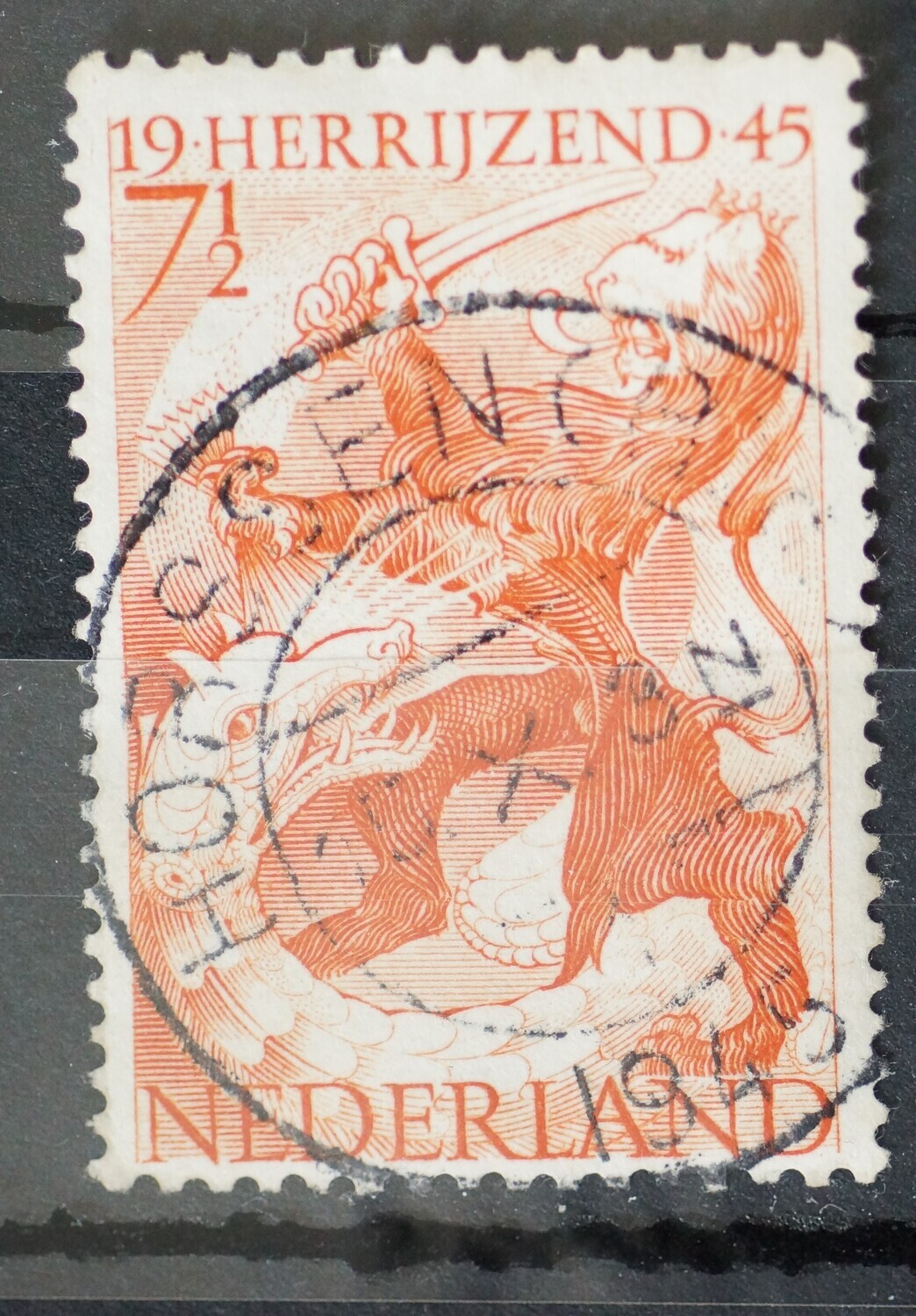 Horssen (Gld.) 1 op NVPH 443 - open 4 van 1945