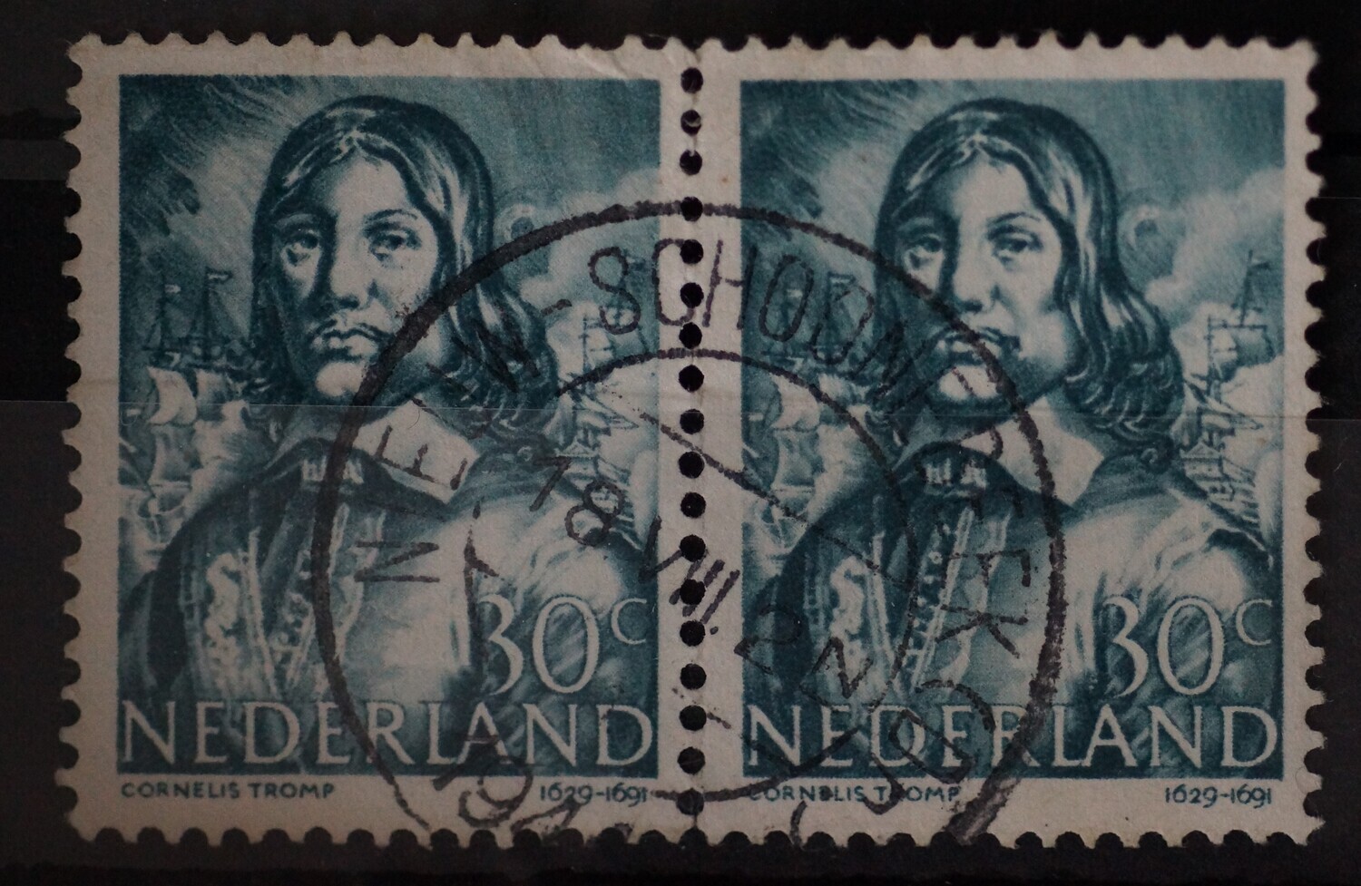 Nieuw-Schoonebeek (Dr.) 1 op NVPH 420 (paar)