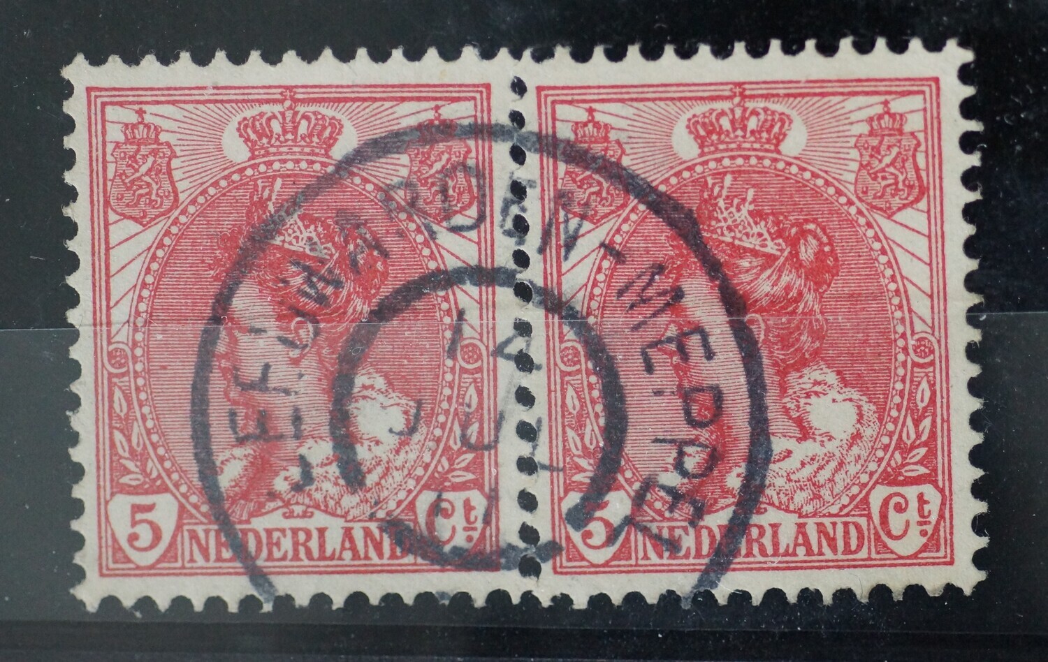 Leeuwarden-Meppel op NVPH 60 (twee zegels!) Leeuwarden-Meppel op NVPH 60 (twee zegels!)