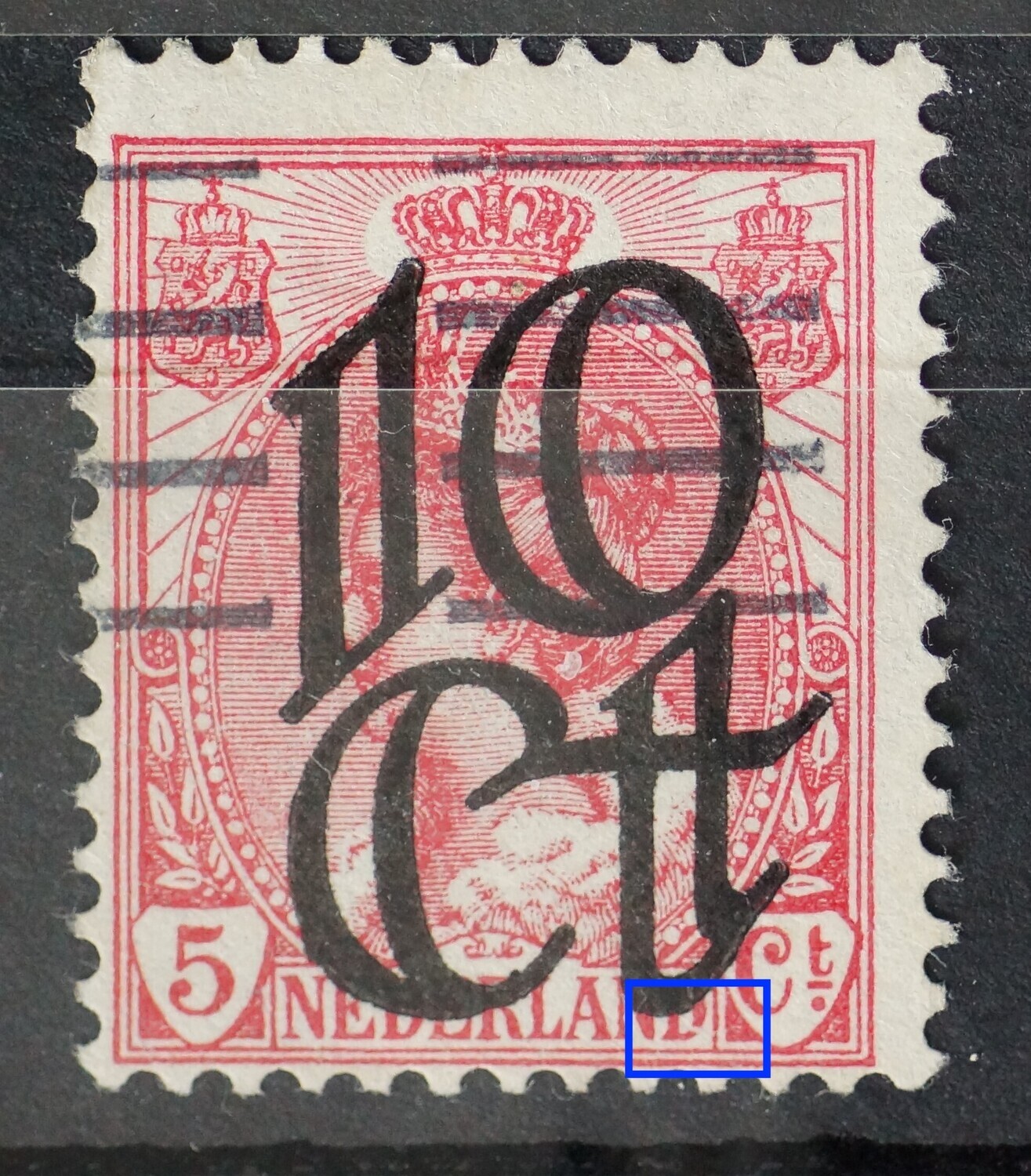 NVPH 117 - breuk in 2e D van NEDERLAND