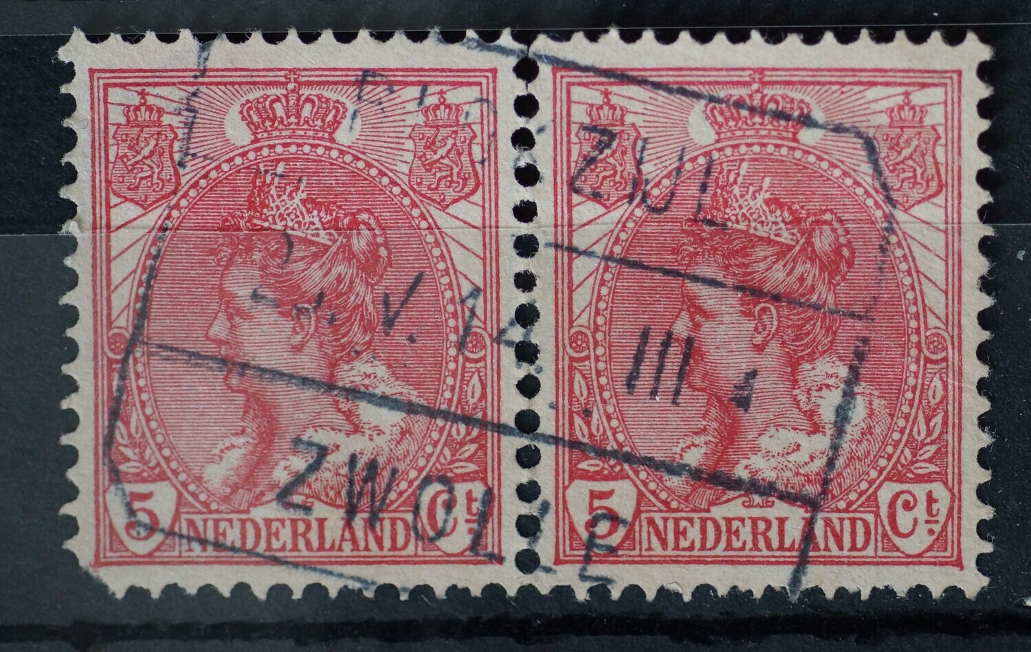 Blokzijl - Zwolle III op NVPH 60 (paar)