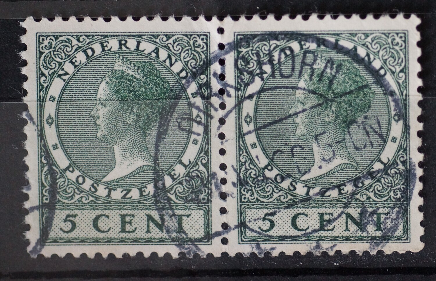 Dirkshorn op NVPH 177 (paar)