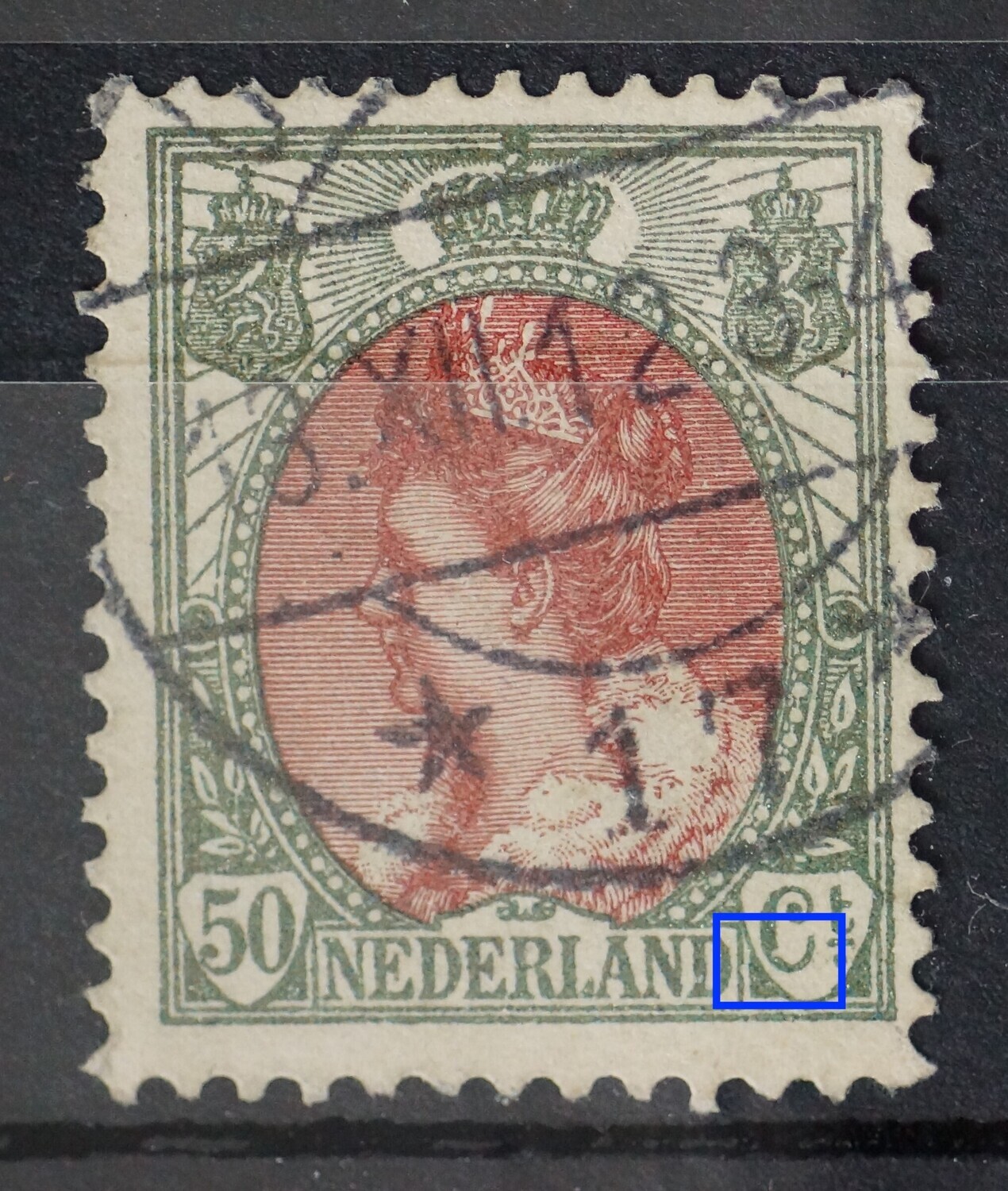 NVPH 74 - witte vlek in de C van Ct. NVPH 74 - witte vlek in de C van Ct.