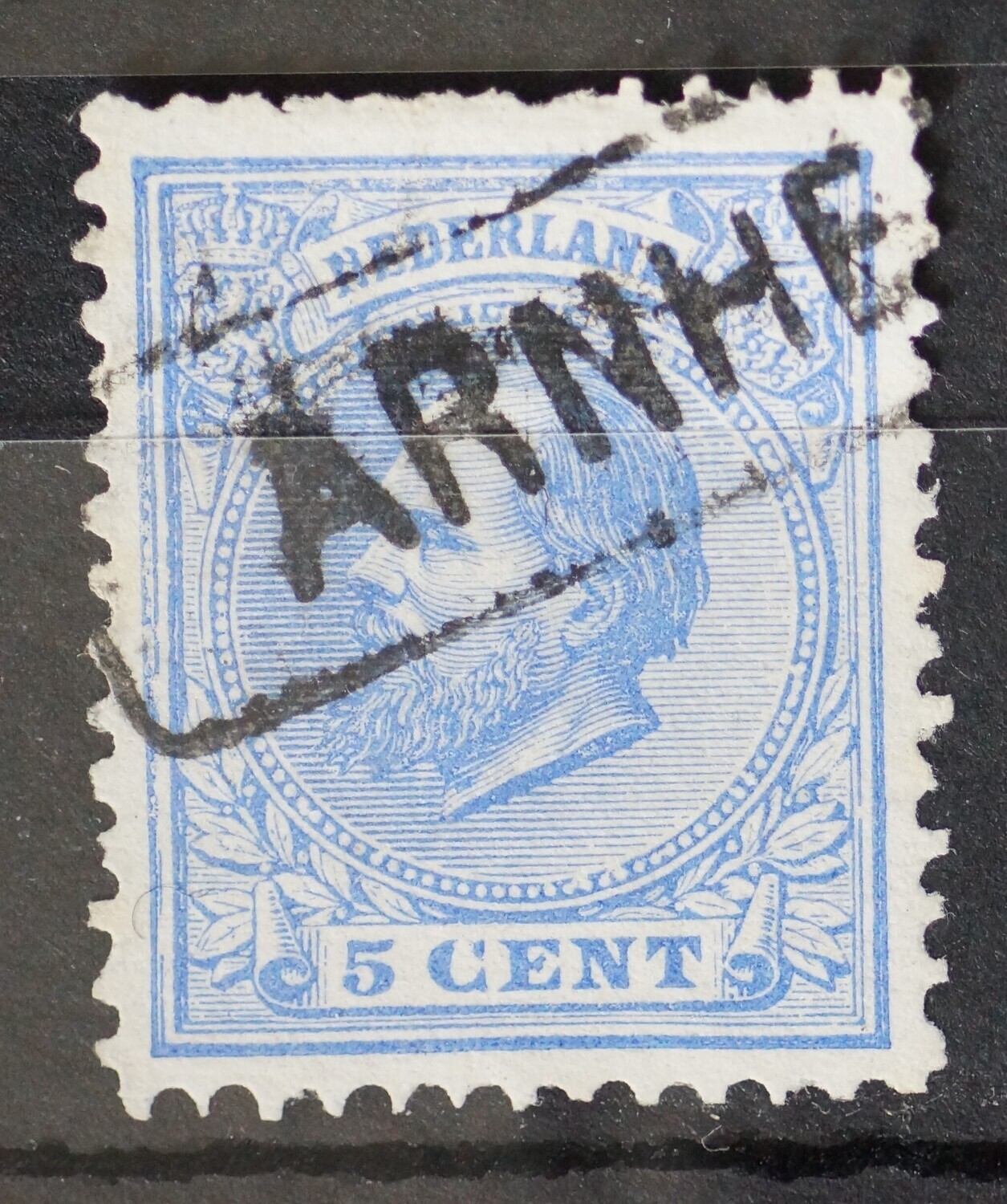 Haltestempel Arnhem op NVPH 19 Haltestempel Arnhem op NVPH 19