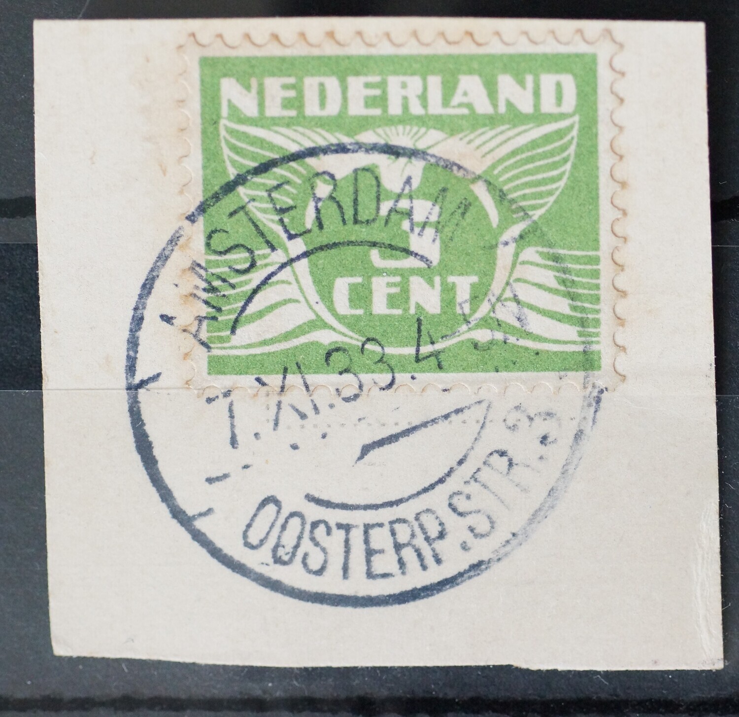 Amsterdam Oosterp. str. 3 op NVPH 175 - schaars
