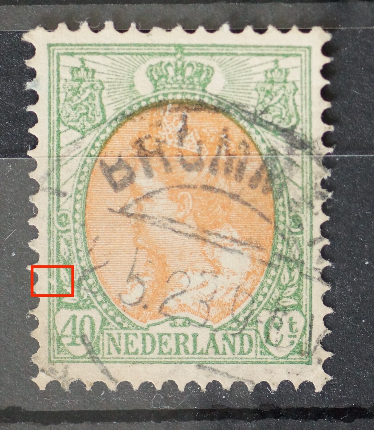 NVPH 73 - breuk in kaderlijn links