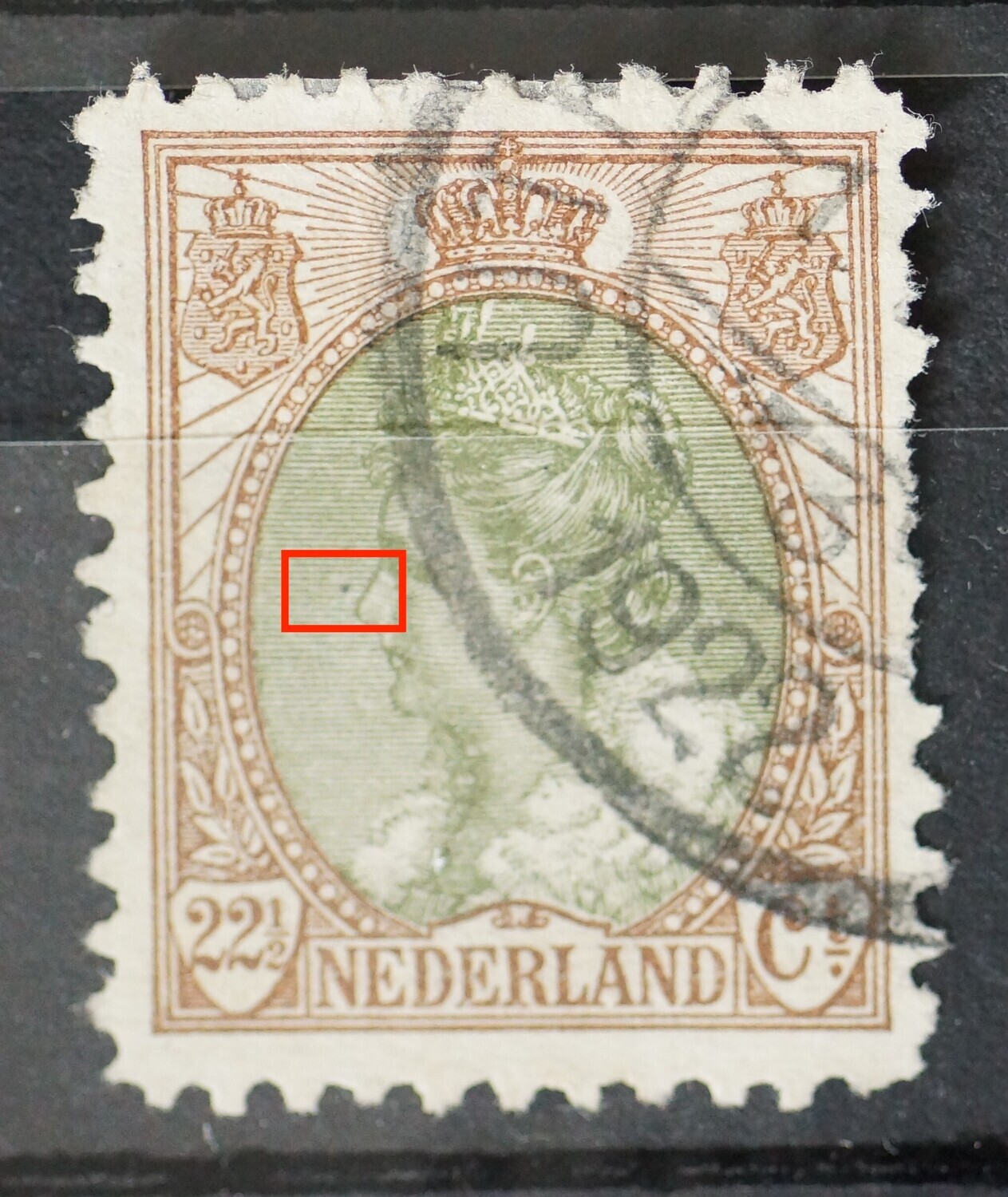 NVPH 70 - groene punt voor de neus