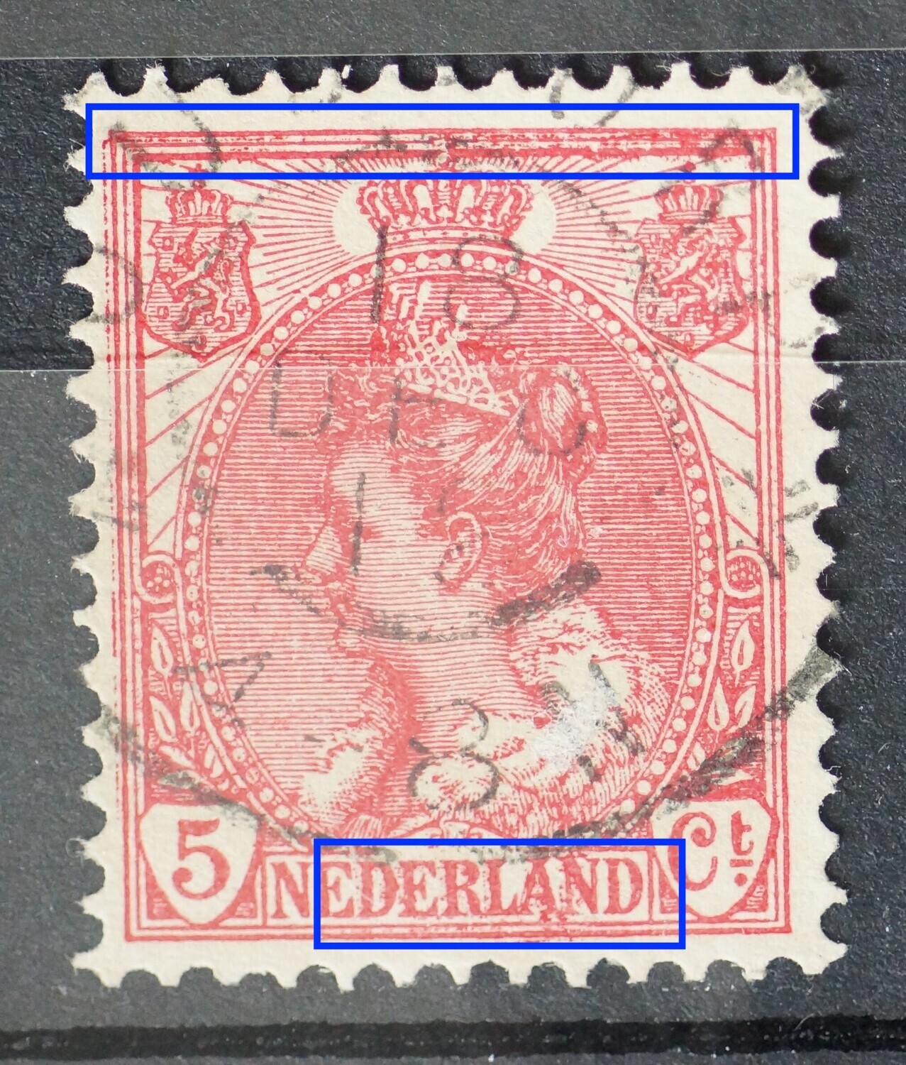 NVPH 60 - goed zichtbare trildruk o.a. boven en onder NVPH 60 - goed zichtbare trildruk o.a. boven en onder