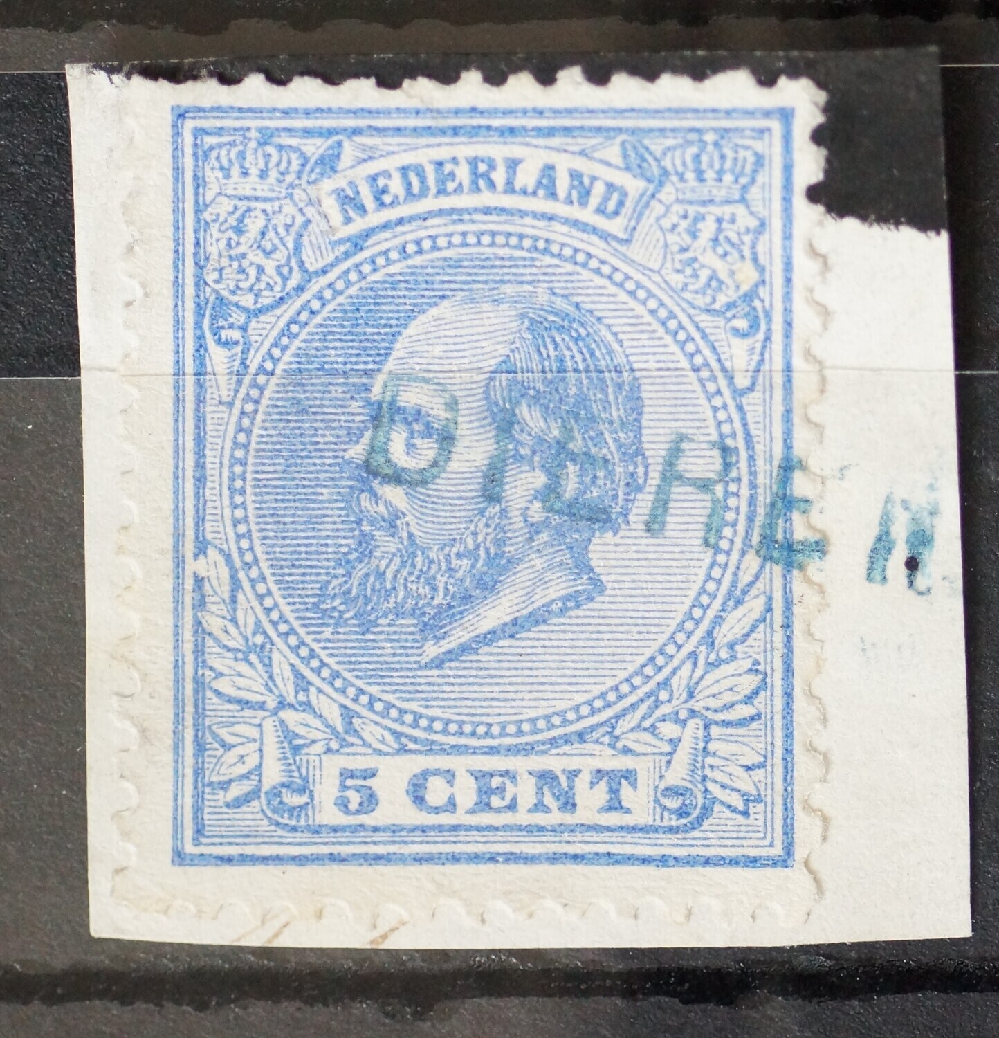 Dieren (blauwgroen) op NVPH 19