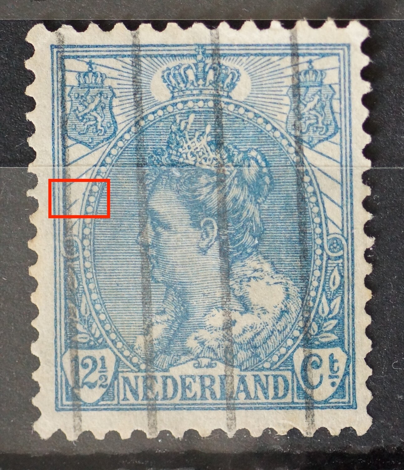 NVPH 63 - breuk in straal links