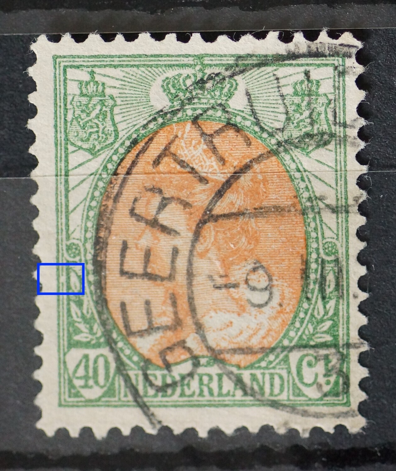 NVPH 73 - breuk in kaderlijn links NVPH 73 - breuk in kaderlijn links