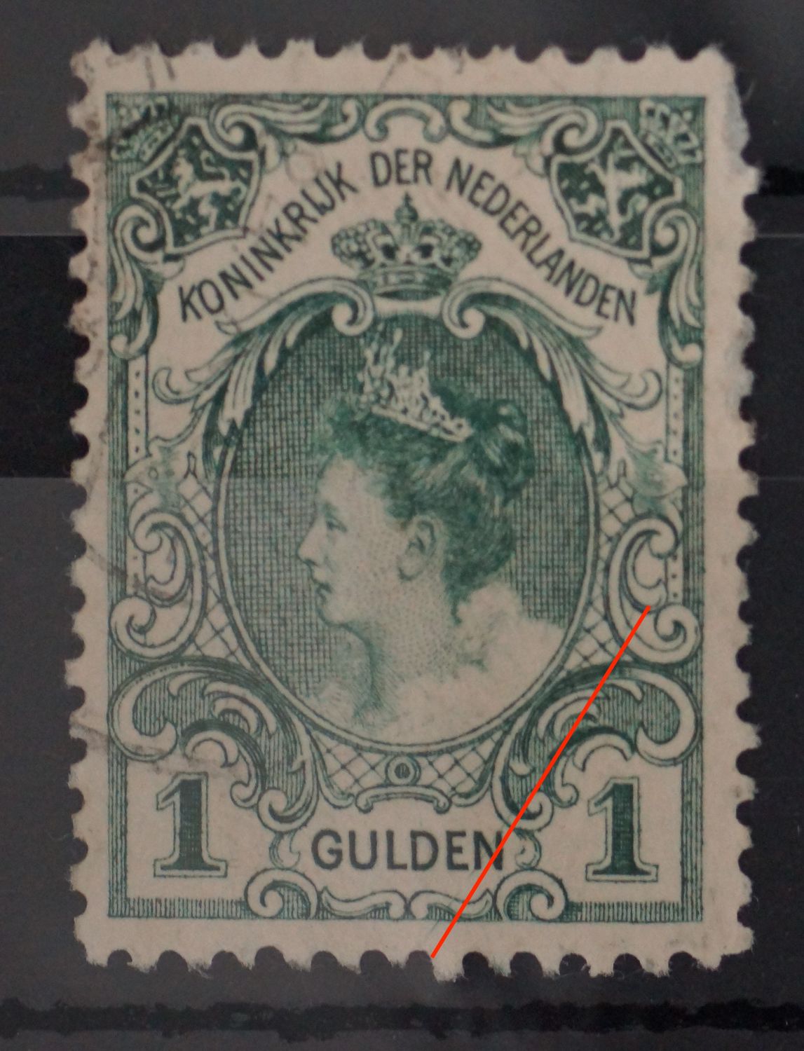 NVPH 77 - groene kras onder