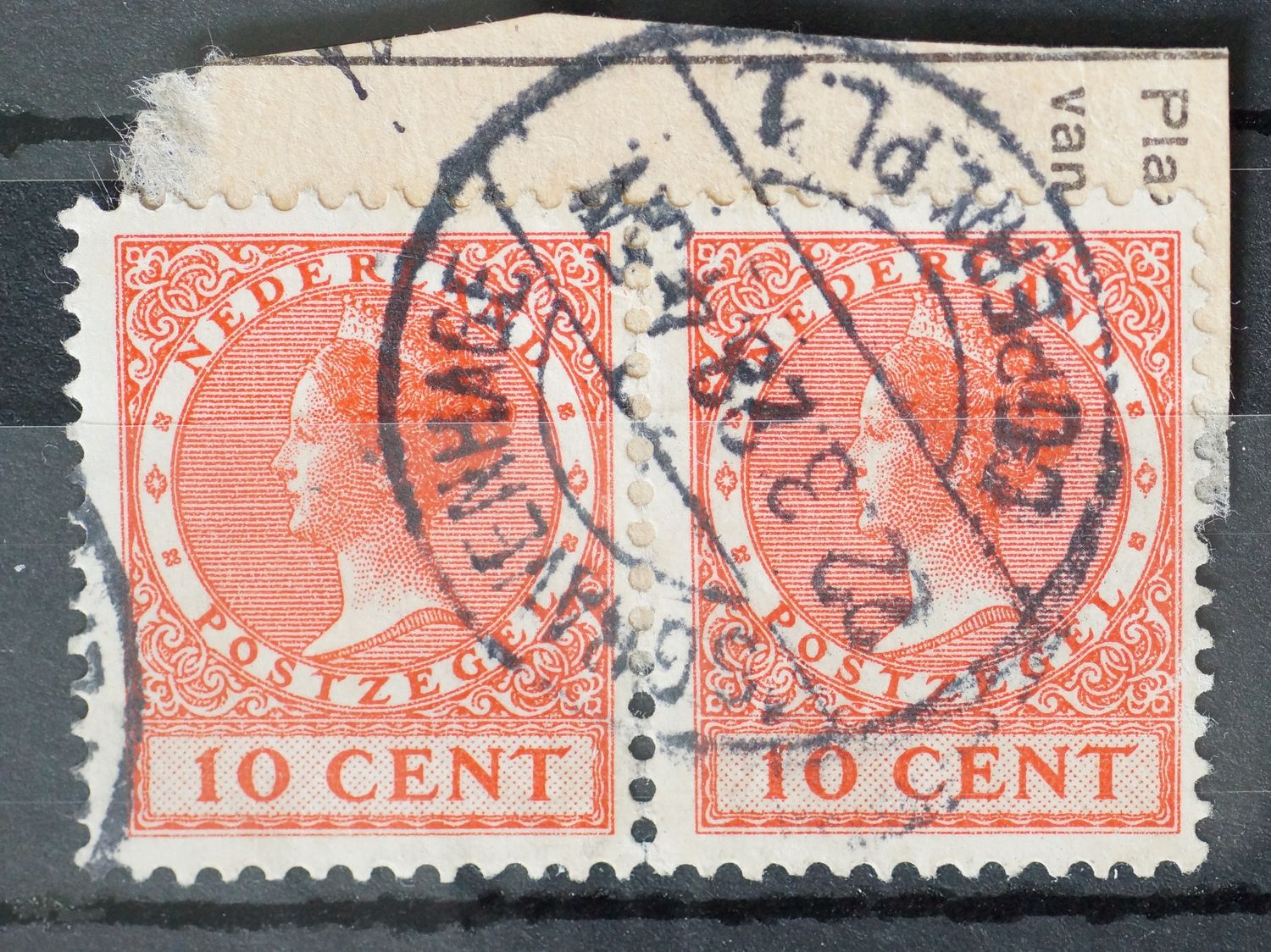 sGravenhage Copern. Pl. 1 op NVPH 182 (paar)
