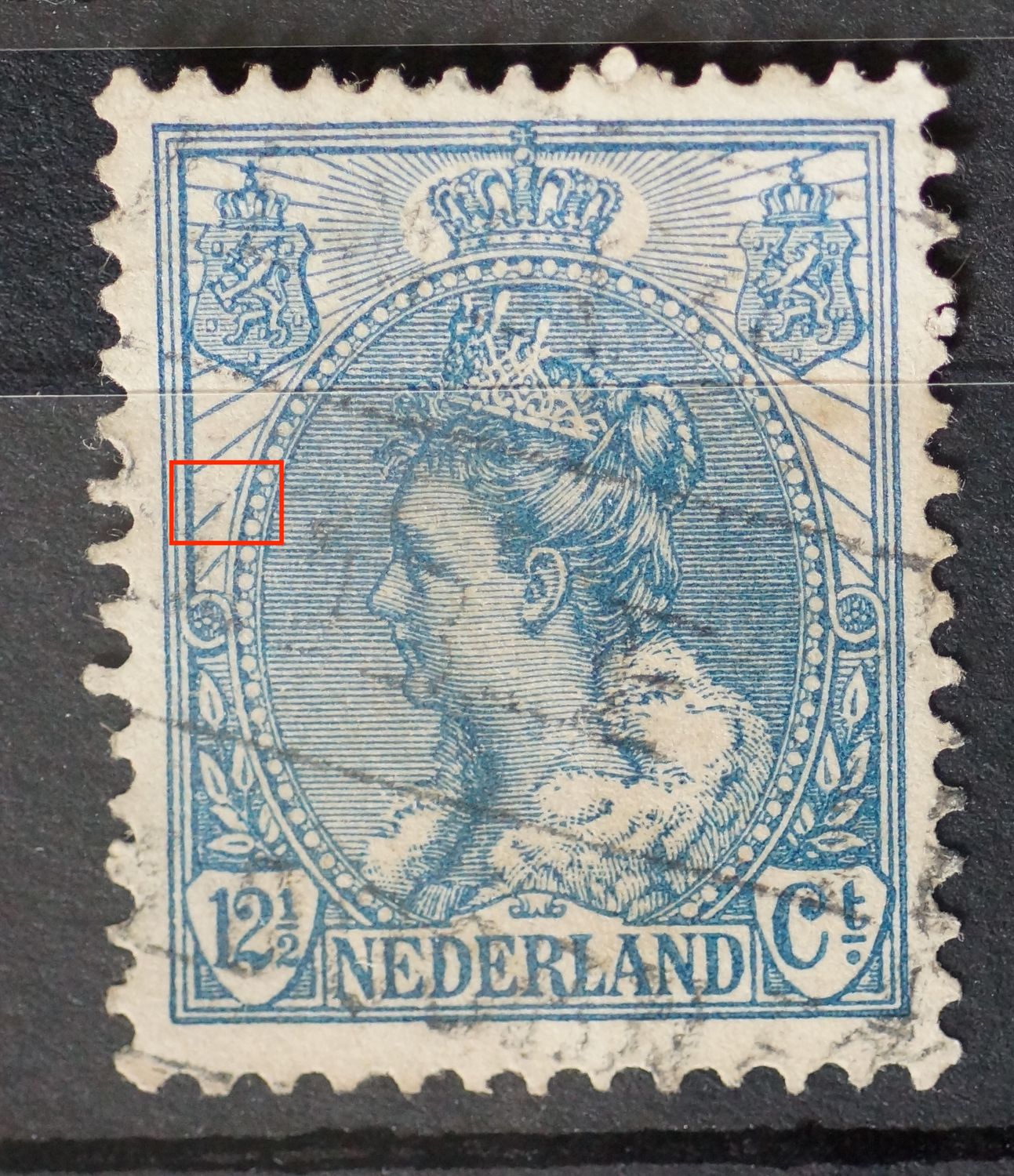 NVPH 63 - breuk in straal links