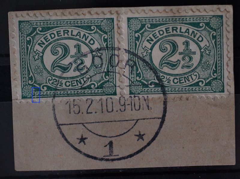 Goor 1 op NVPH 55 (paar) - plaatfout Goor 1 op NVPH 55 (paar) - plaatfout