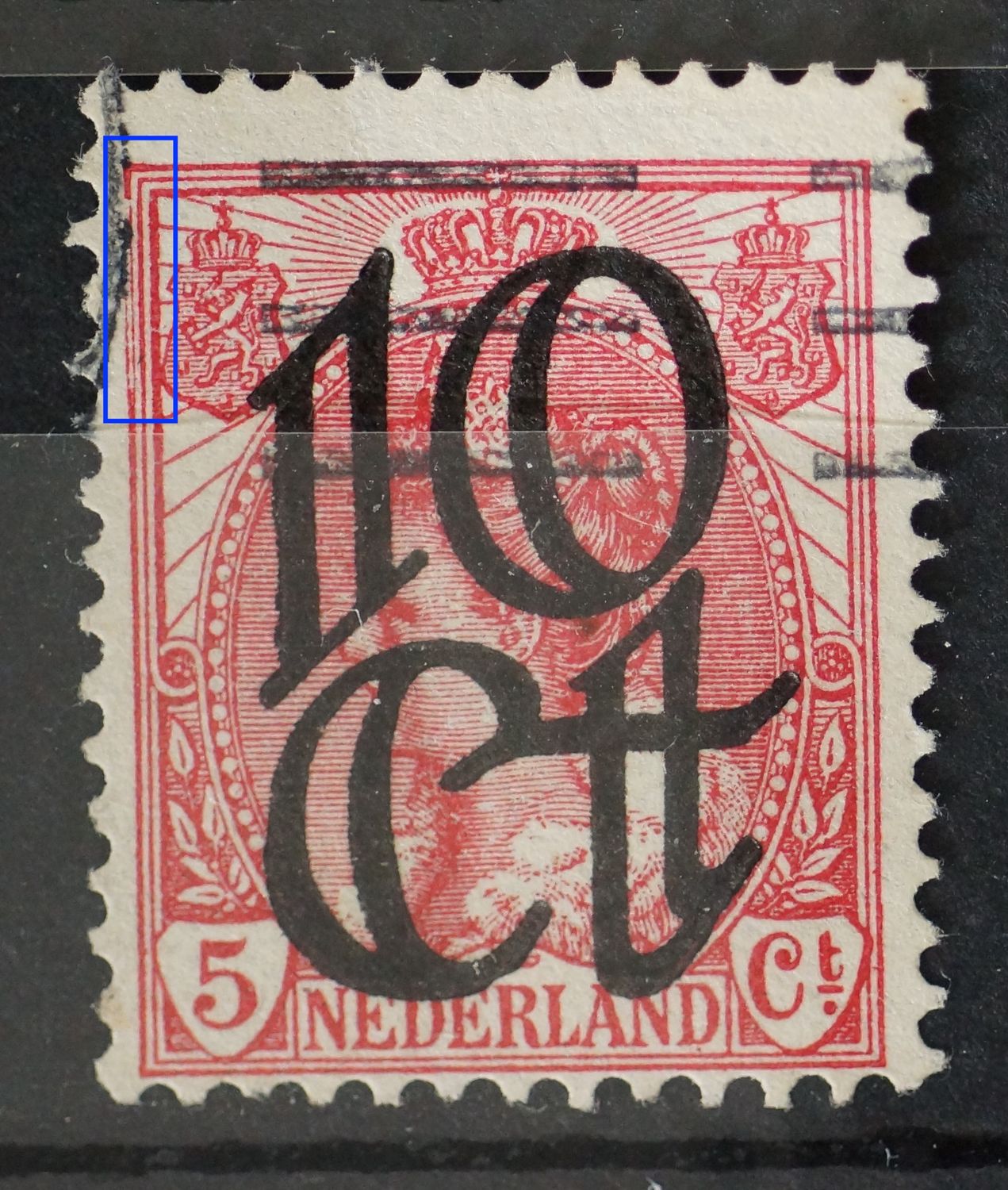 NVPH 118 -  gespleten kaderlijn links, boven