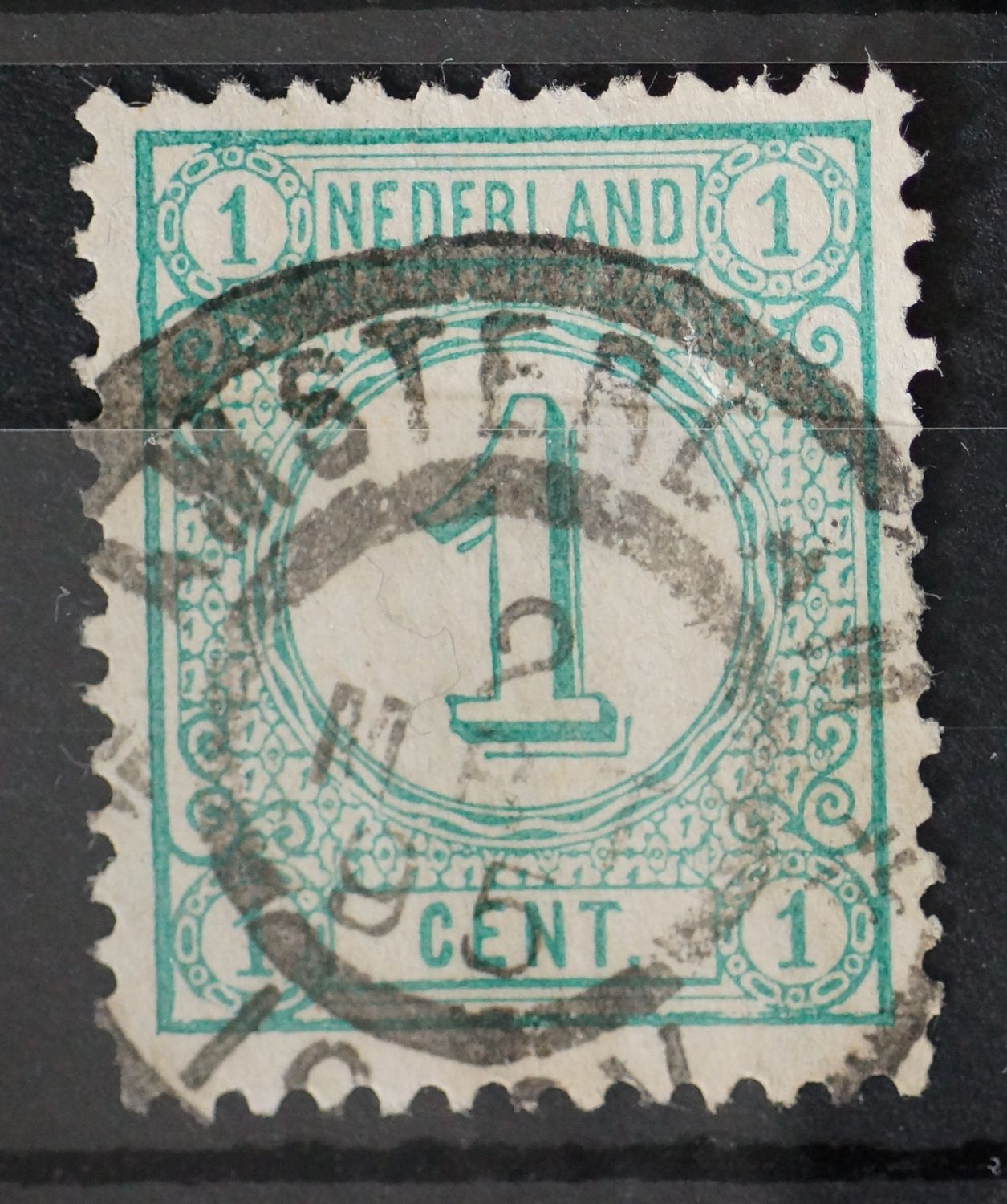 Proef grootrondstempel Amsterdam op NVPH 31