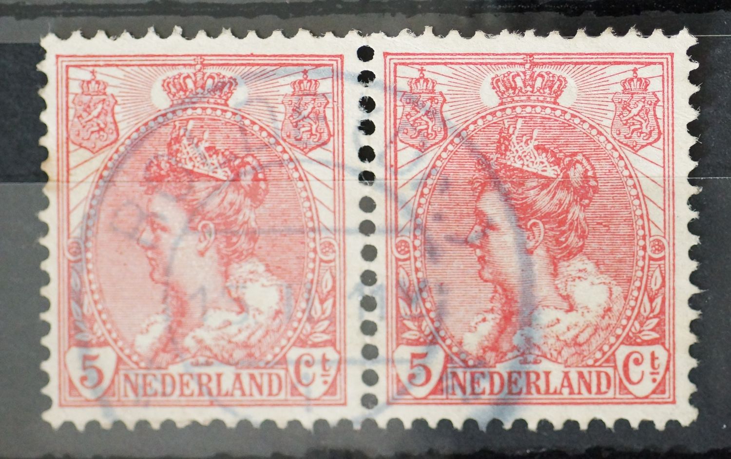 Rolde (Dr.) 1 op NVPH 60 (paar) Rolde (Dr.) 1 op NVPH 60 (paar)