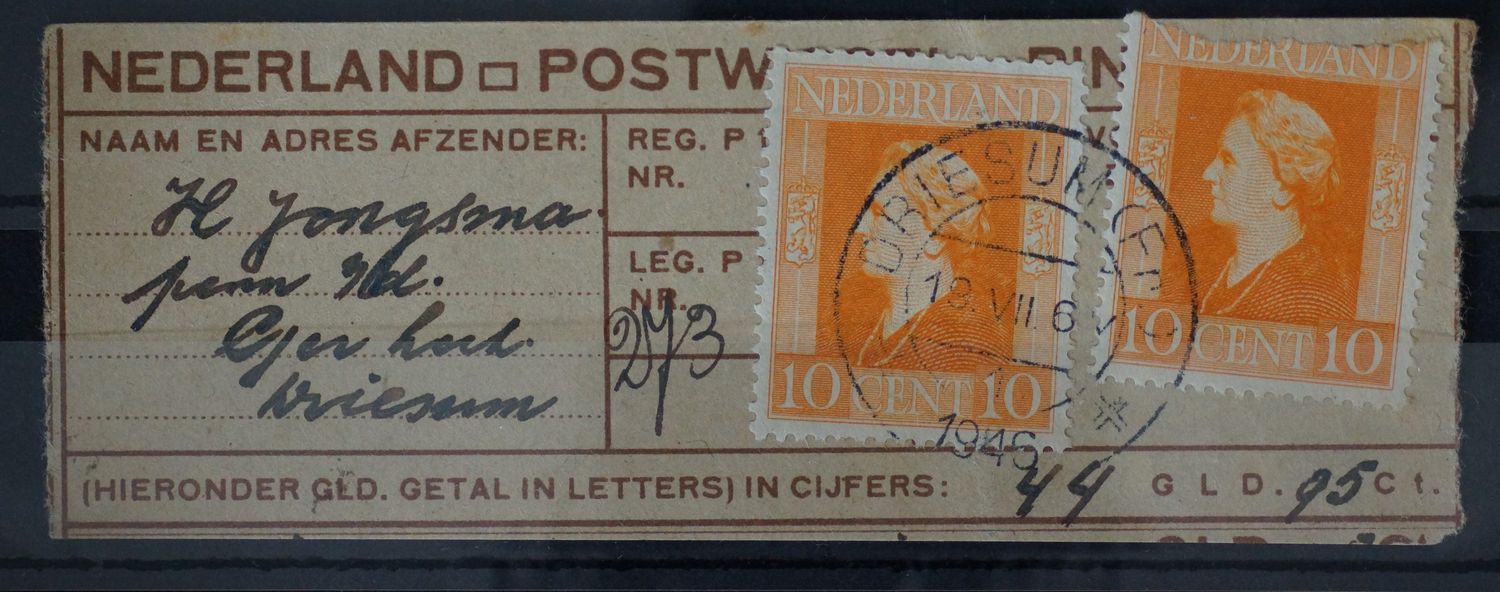 Driesum (Fr.) 1 op NVPH 433 (2x)