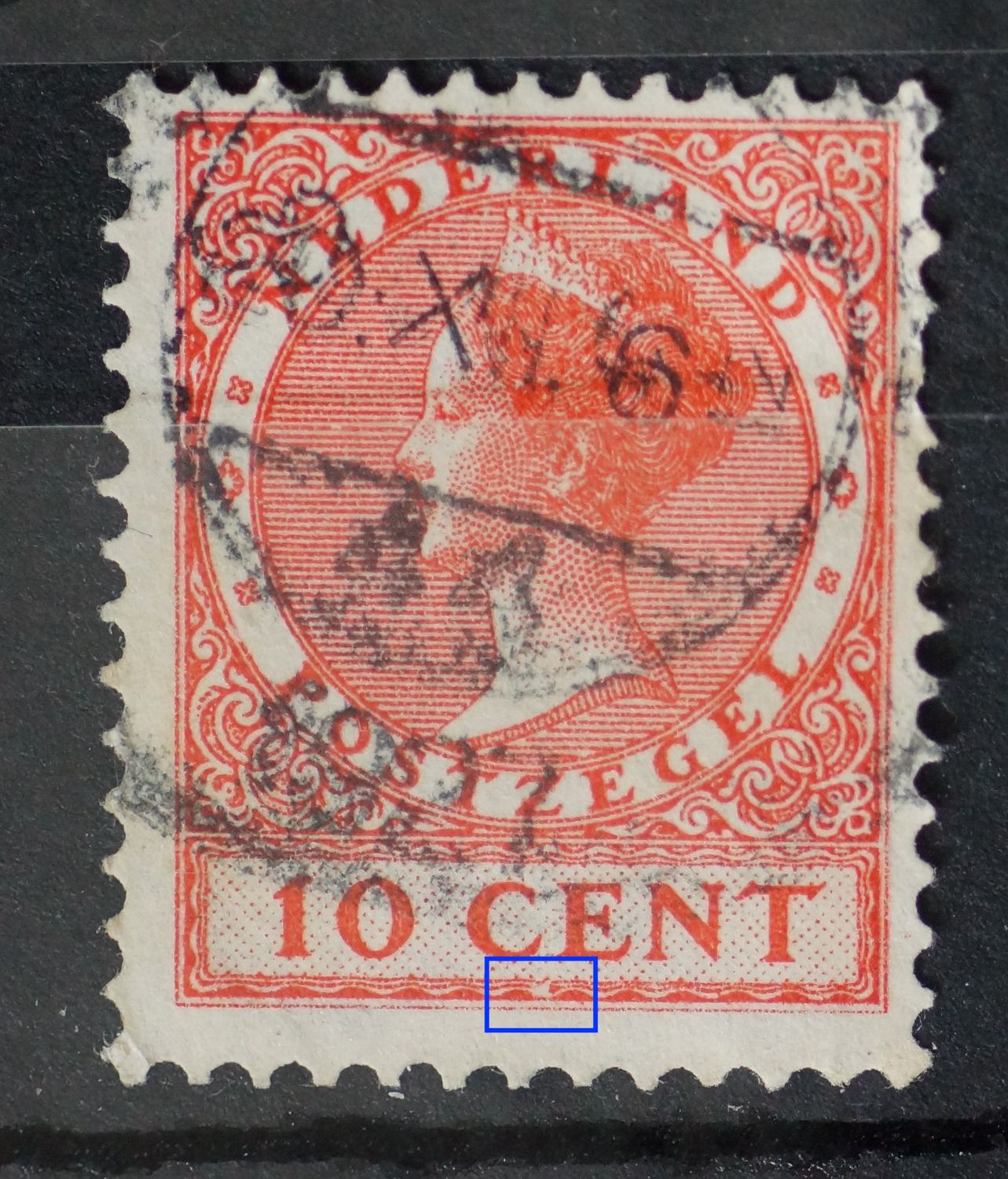 NVPH 182 - witte vlek onder de C van CENT