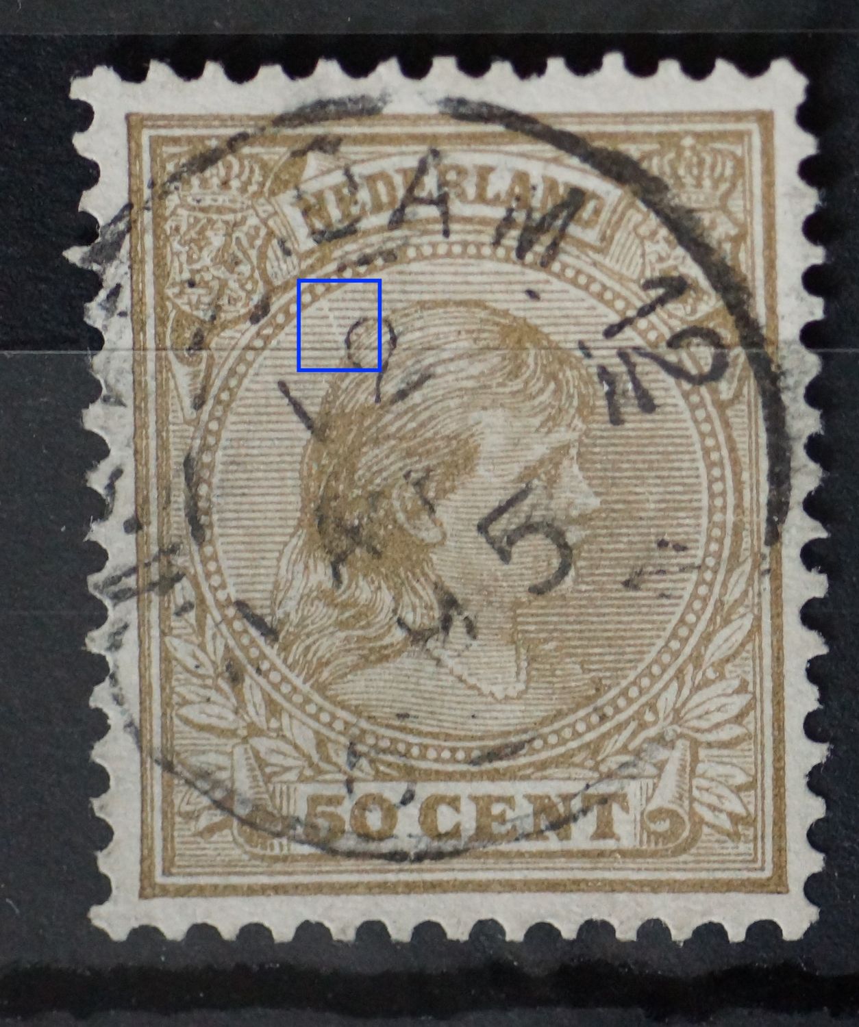 Amsterdam 12 op NVPH 43 - plaatfout Amsterdam 12 op NVPH 43 - plaatfout