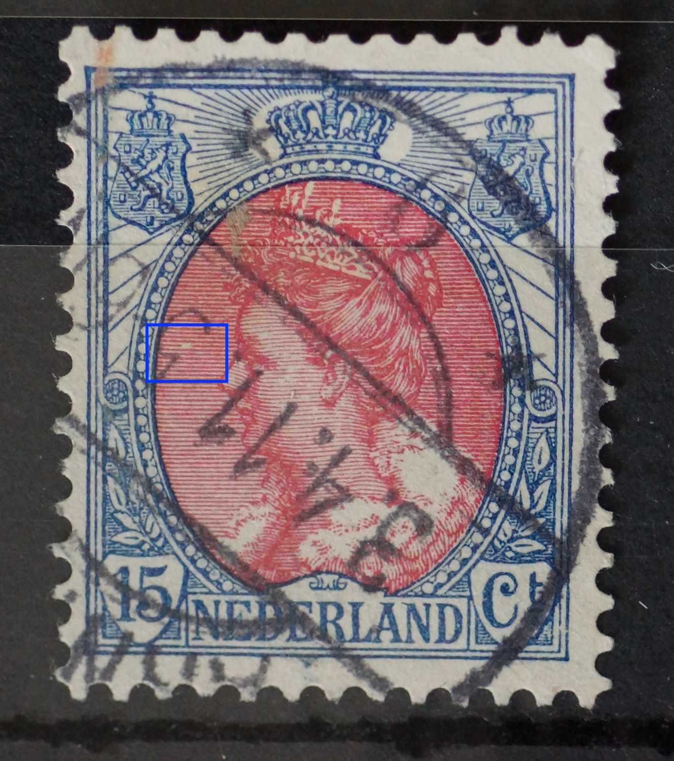NVPH 65 - breuk in arcering links