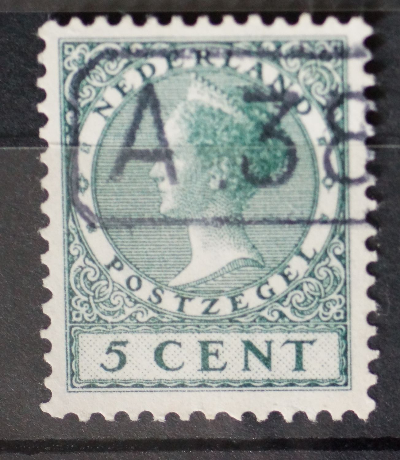 Bestellerstempel  A. 38 op NVPH 177