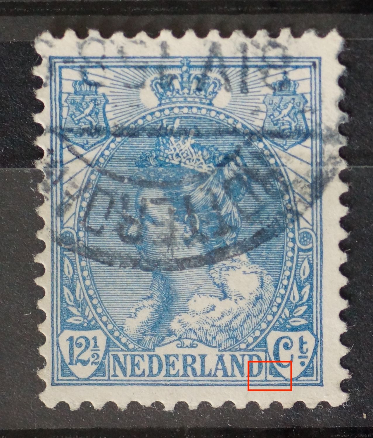 NVPH 63 - wit vlekje links onder Ct. NVPH 63 - wit vlekje links onder Ct.