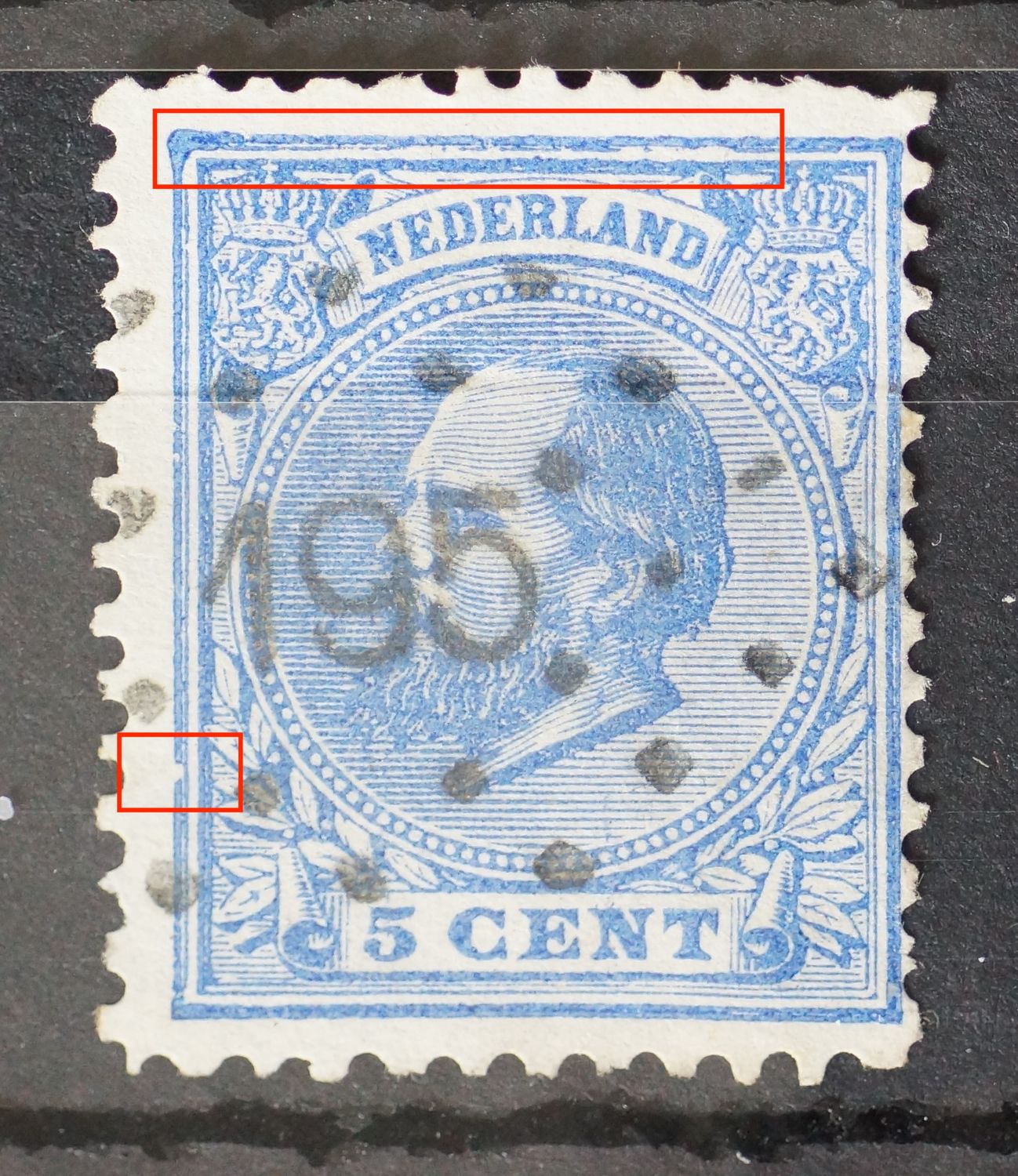 195 (Gemert) op NVPH 19 - plaatfout