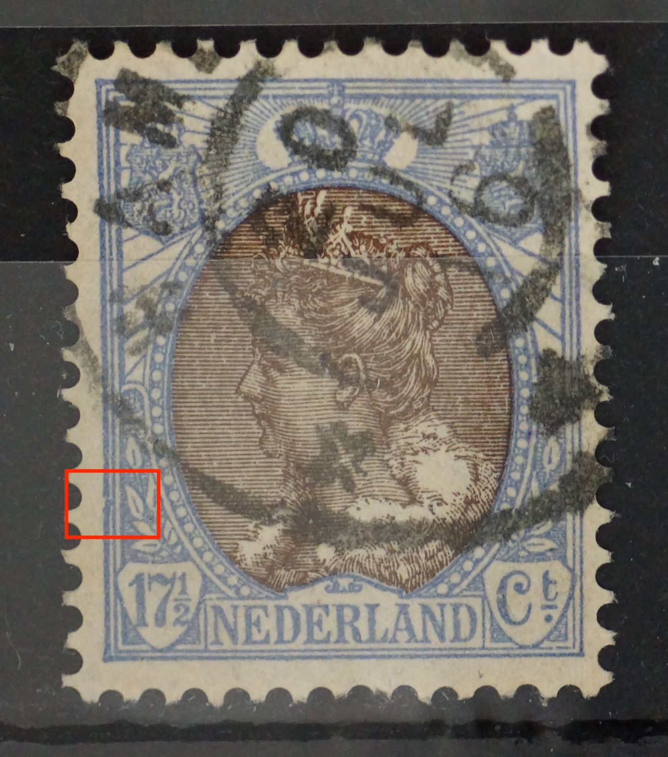 Wamel op NVPH 67 - plaatfout
