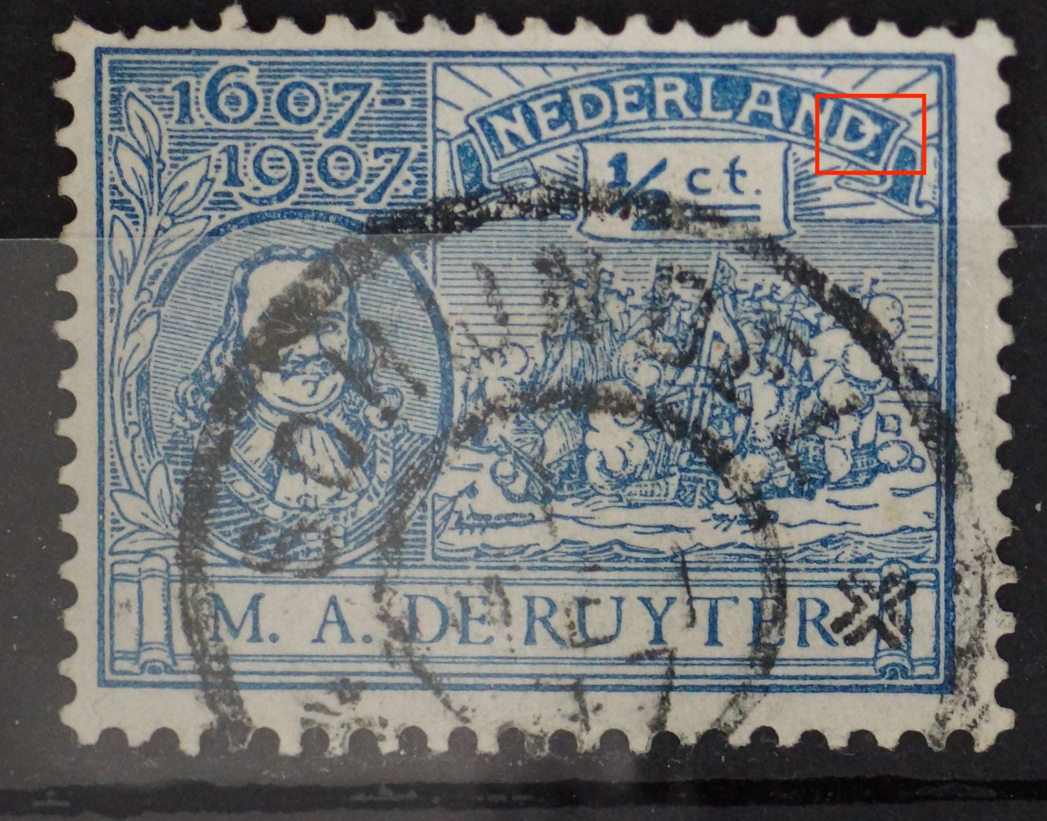 NVPH 87 - witte bal in de 2e D van NEDERLAND