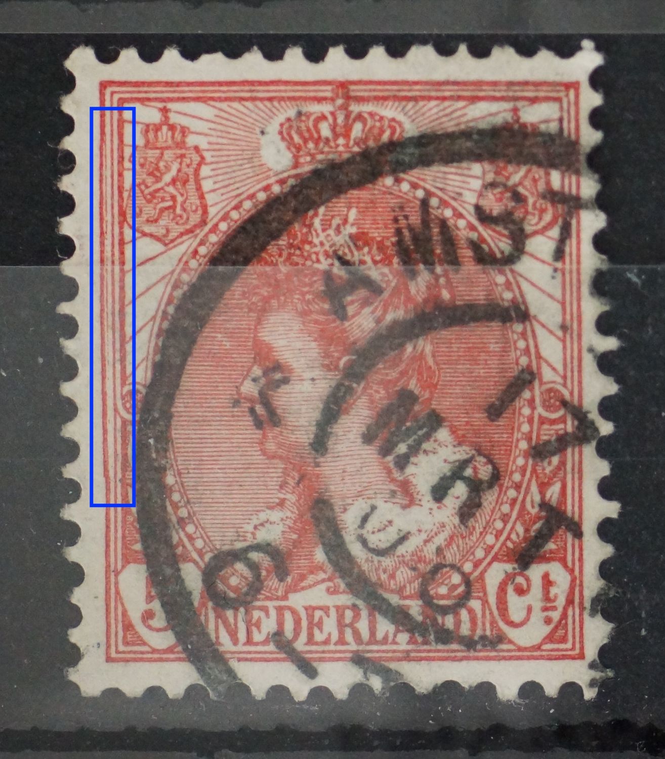NVPH 60 - gespleten kaderlijn links