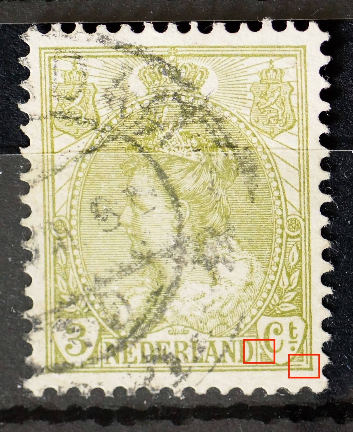 NVPH 57 - breukjes rondom Ct.