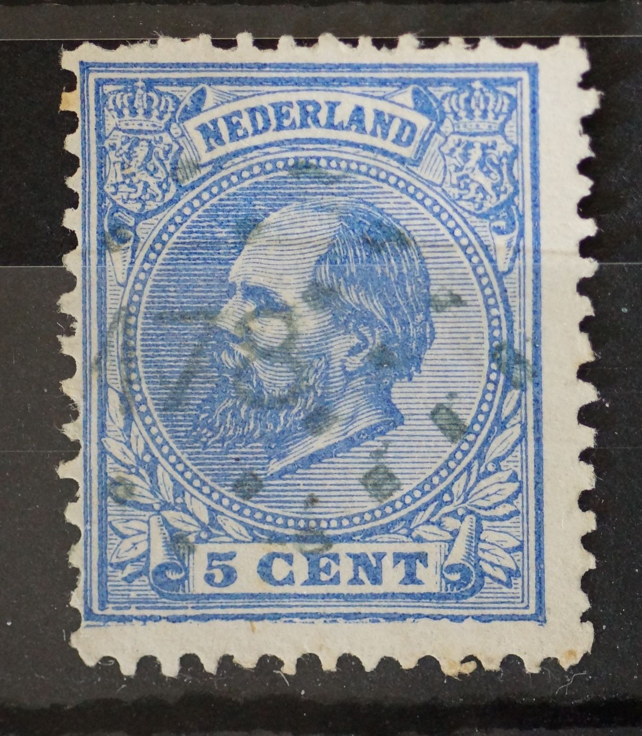 178 (Klundert, blauwzwarte afdruk) op NVPH 19