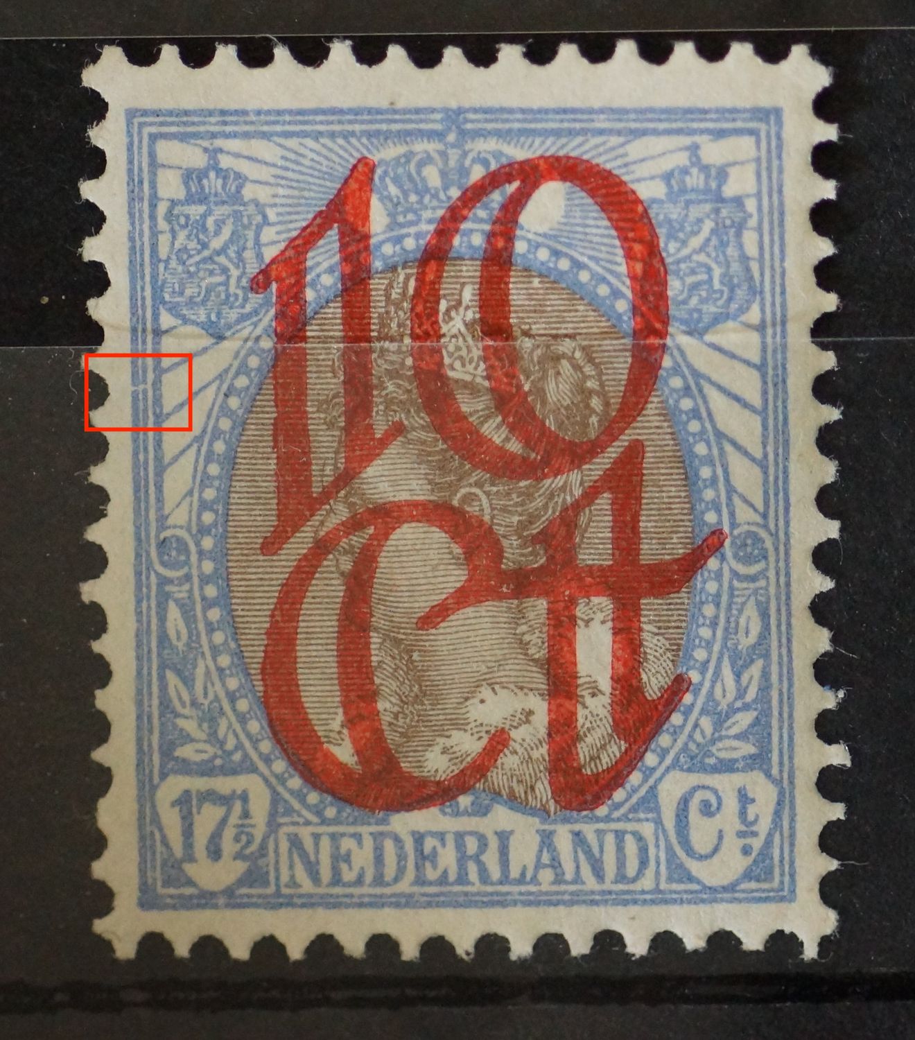 NVPH 119 - breukjes in kaderlijnen links