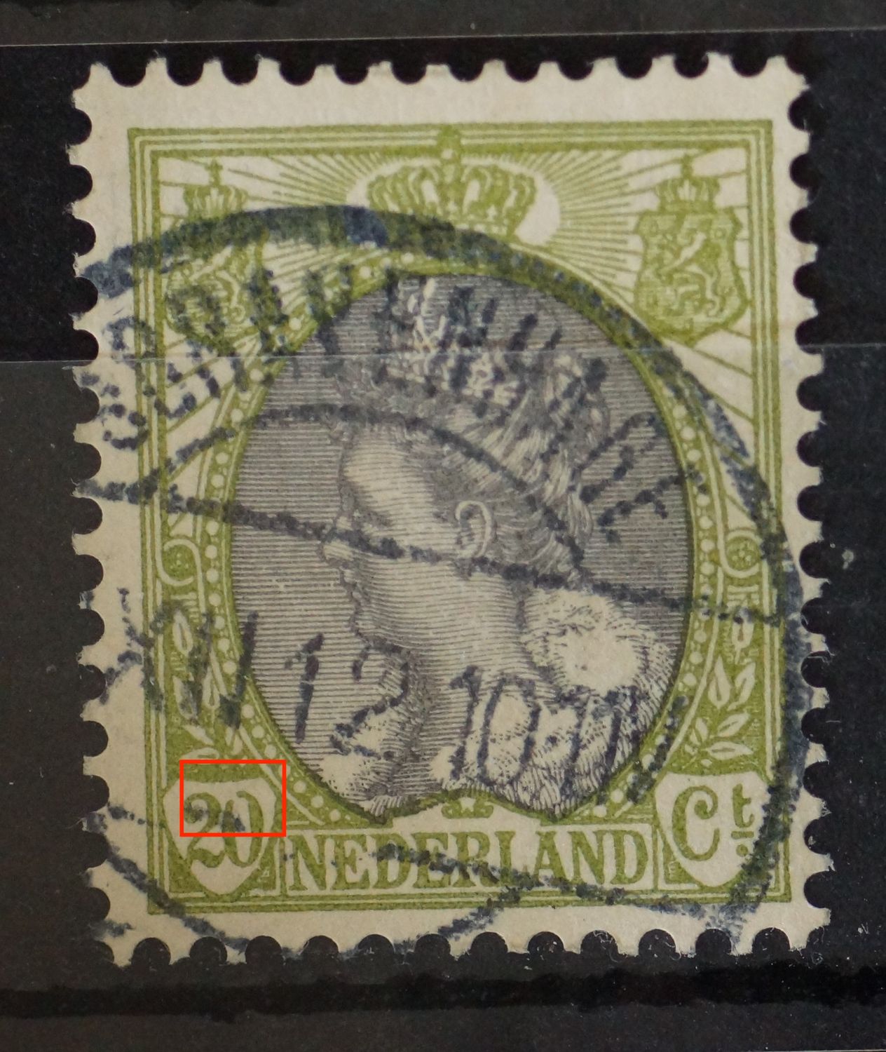 NVPH 69 - breuk in de 0 van 20