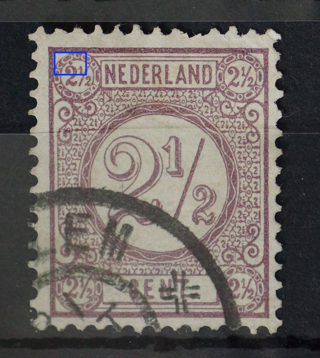 NVPH 33 - violette punt linksboven NVPH 33 - violette punt linksboven