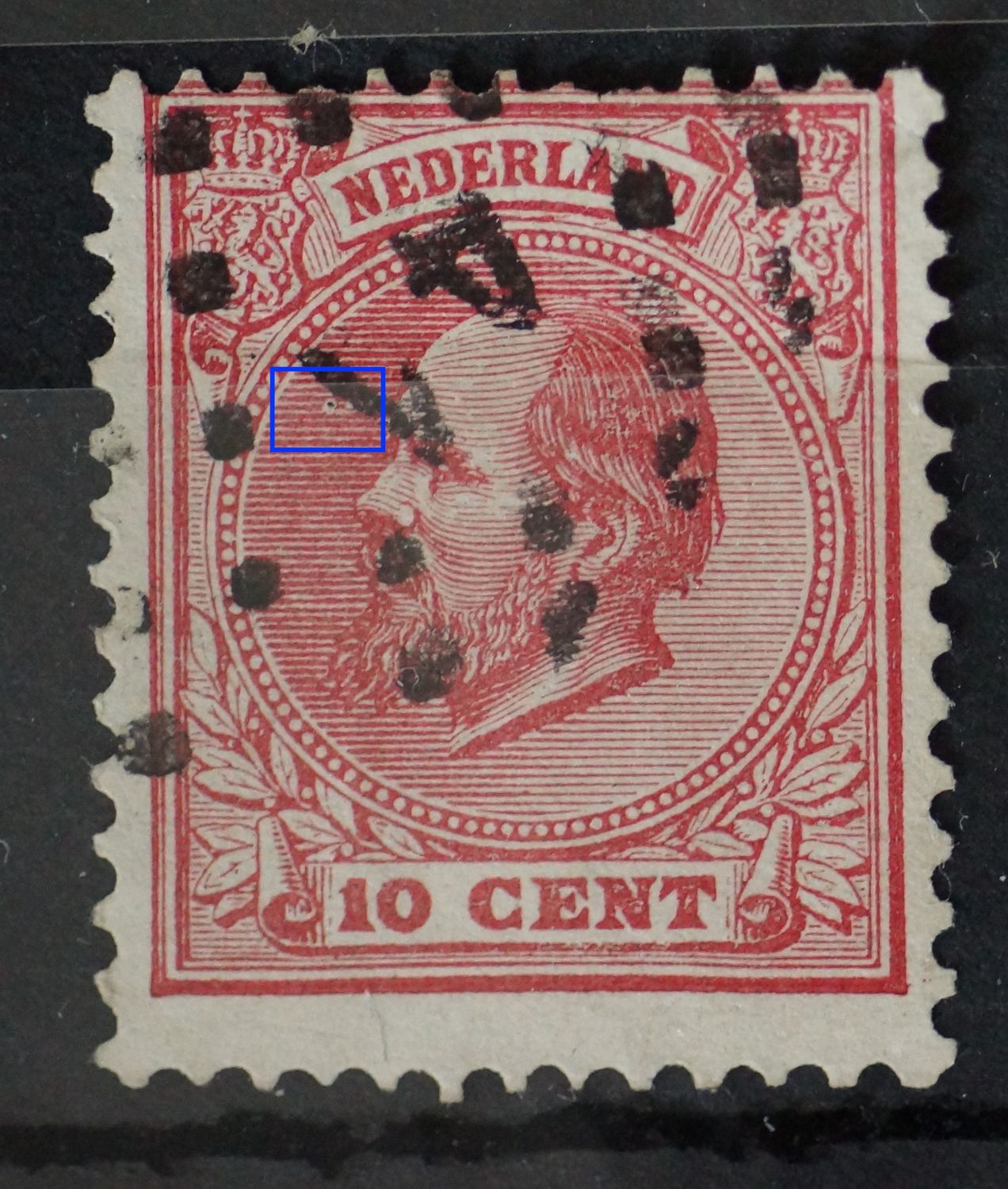 NVPH 21 - breuk in arcering links
