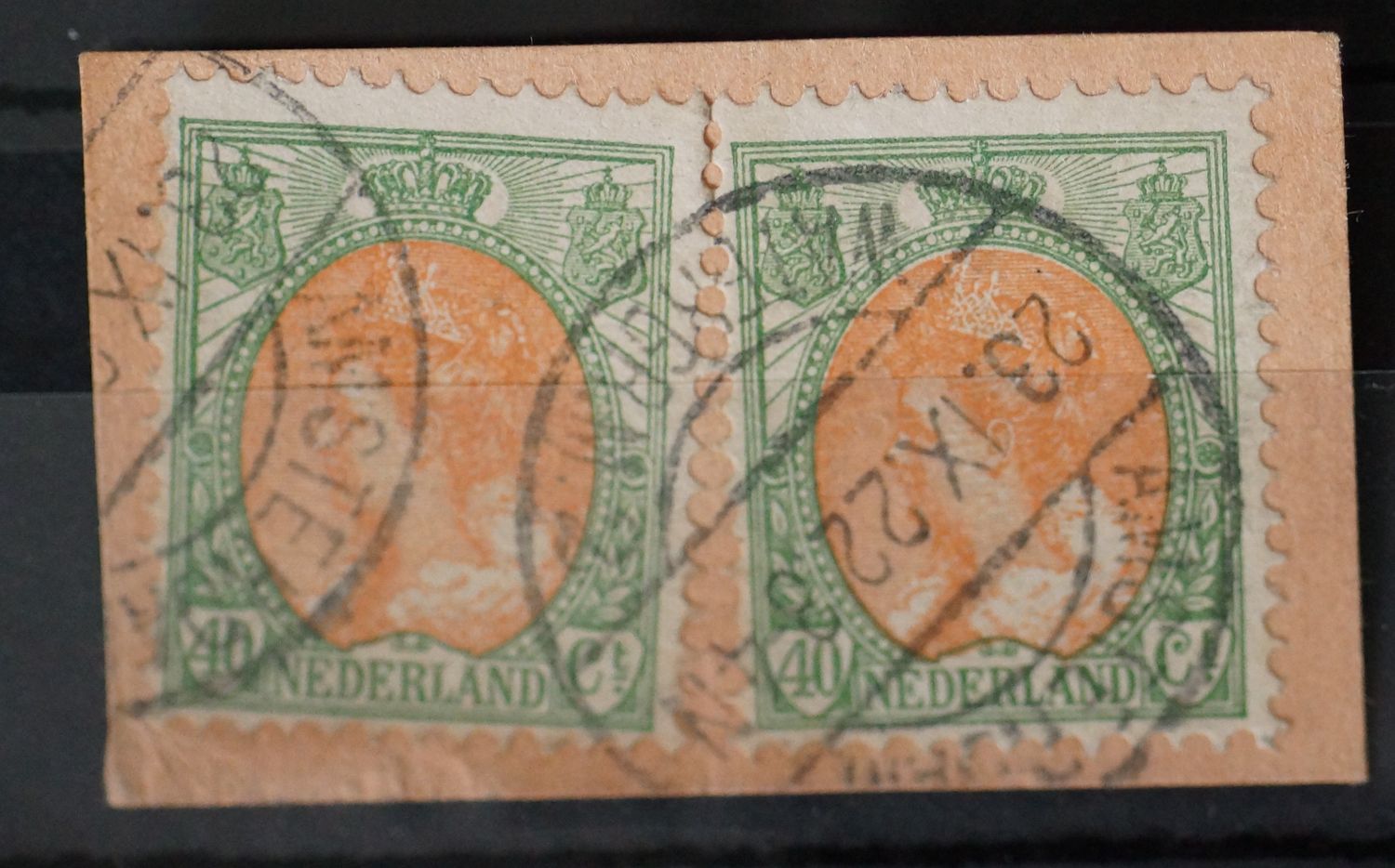 Amsterdam Watergr.m. 2 op NVPH 73 (2x) Amsterdam Watergr.m. 2 op NVPH 73 (2x)