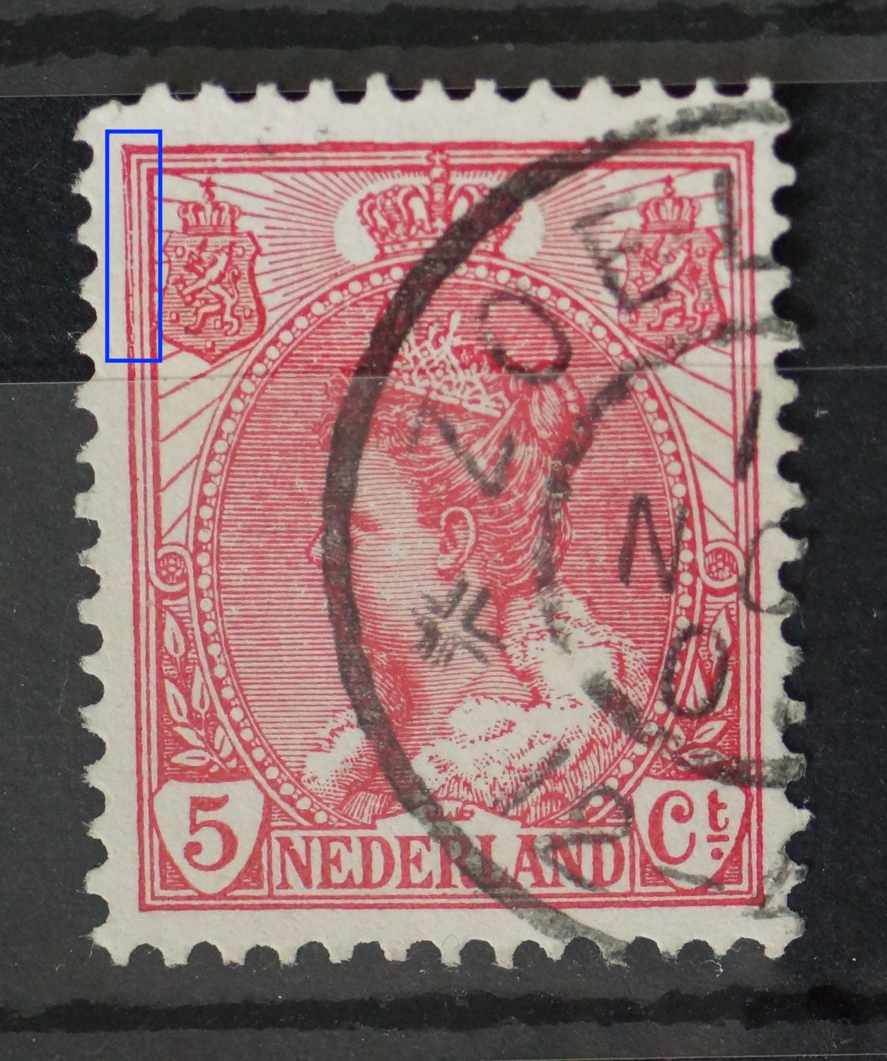 NVPH 60 - gespleten kaderlijn links