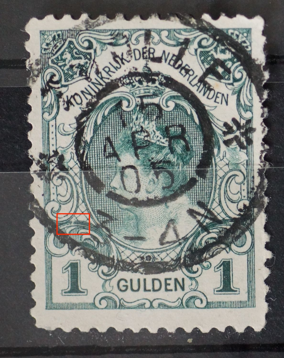 NVPH 77 - breuk in krul linksonder NVPH 77 - breuk in krul linksonder